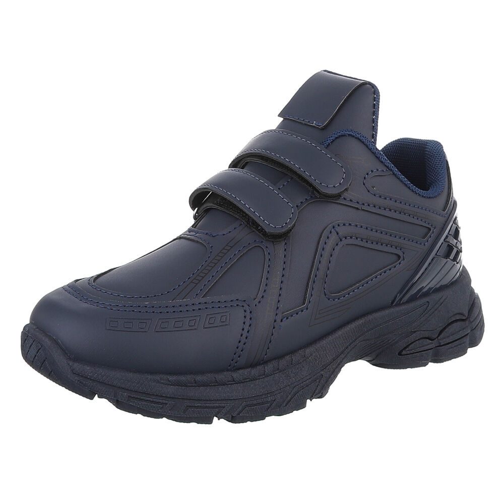 Ital-Design Vielseitige Kinderschuhe mit Klettverschluss für Alltag Sneaker (89545385) Flach Freizeitschuhe in Dunkelblau