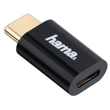 Hama Adapter Micro-USB auf USB Type-C-Stecker, Schwarz, USB-Adapter USB-Adapter
