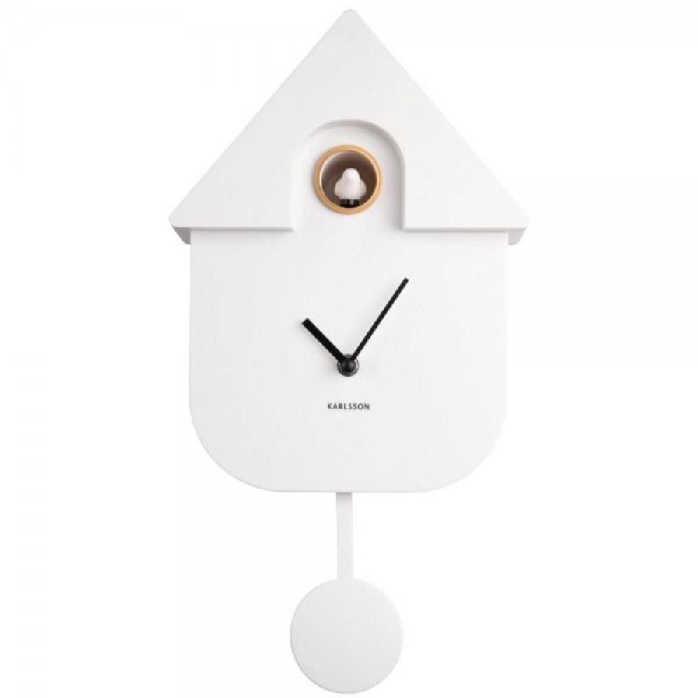 Karlsson Uhr Kuckucksuhr Wall Clock Modern Cuckoo Weiß (41cm) günstig online kaufen