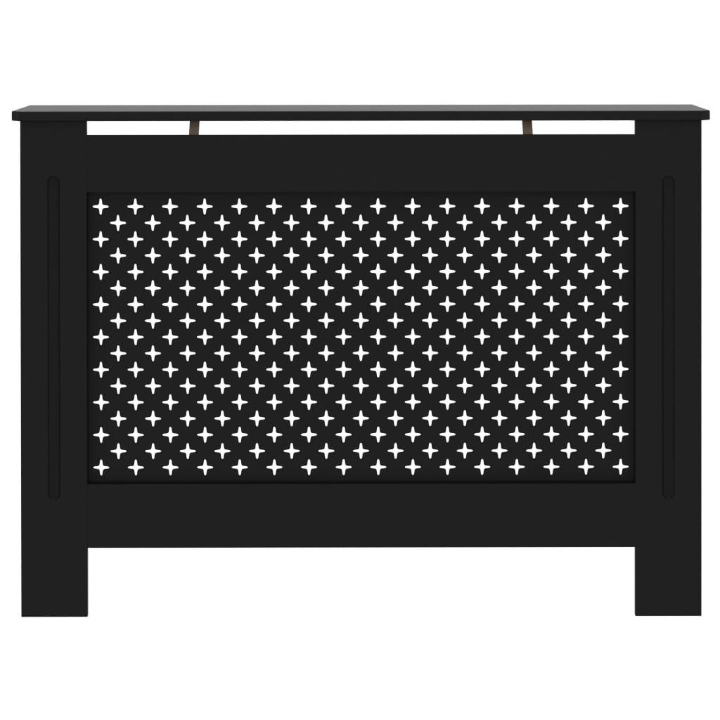 vidaXL Heizungsverkleidung, Heizkörperabdeckung Schwarz 112x19x81,5 cm MDF