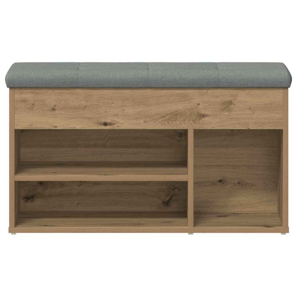 vidaXL Sitzbank Schuhbank Artisan-Eiche 82x32x45,5 cm Holzwerkstoff – Bild 4 von 5