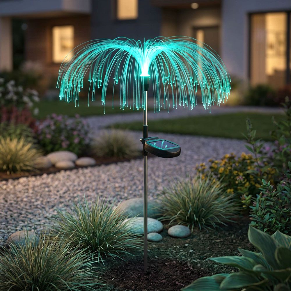 Harms Import LED Solarleuchte, LED-Leuchtmittel fest verbaut, Farbwechsel, RGB, RGB LED Solar Stecklampe Leuchtstab Farbwechsel Wegeleuchten 2er Set