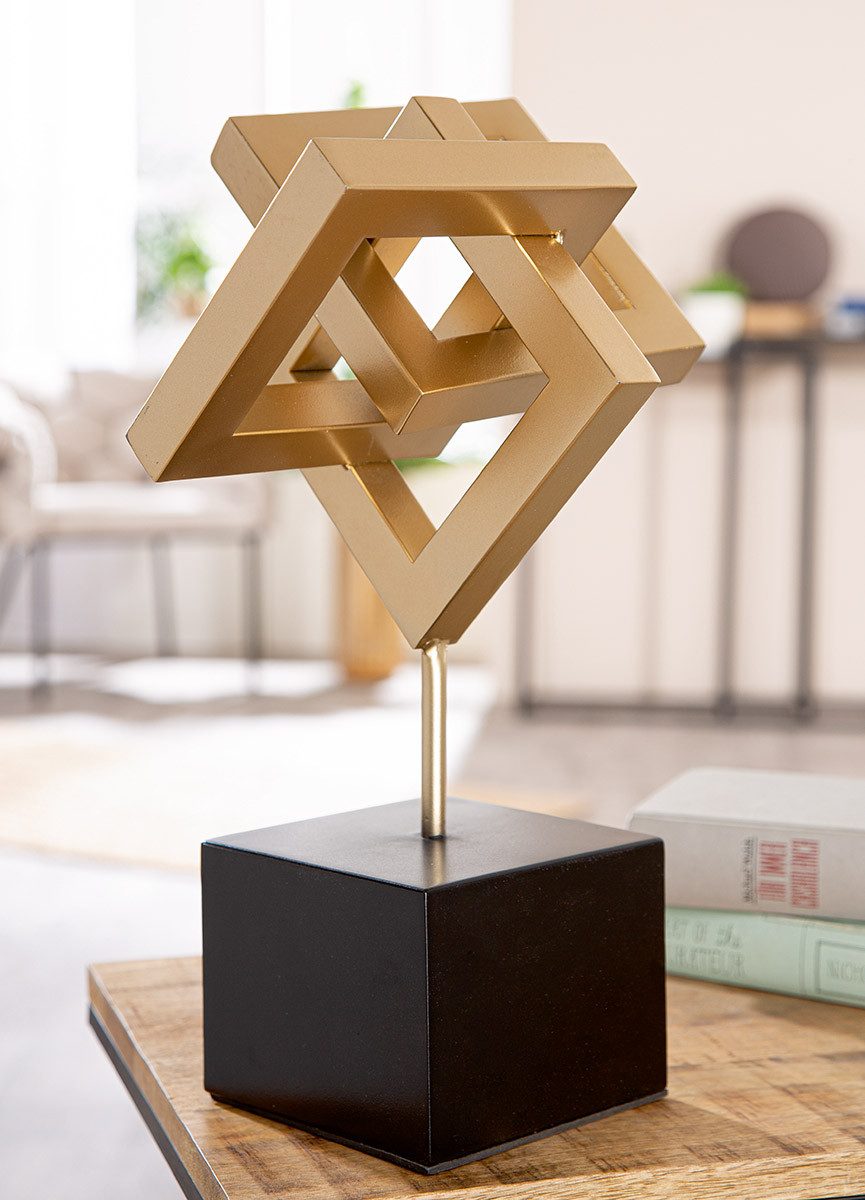 MF Skulptur Dekofigur Golden Element Metall Skulptur Connect (1 St)