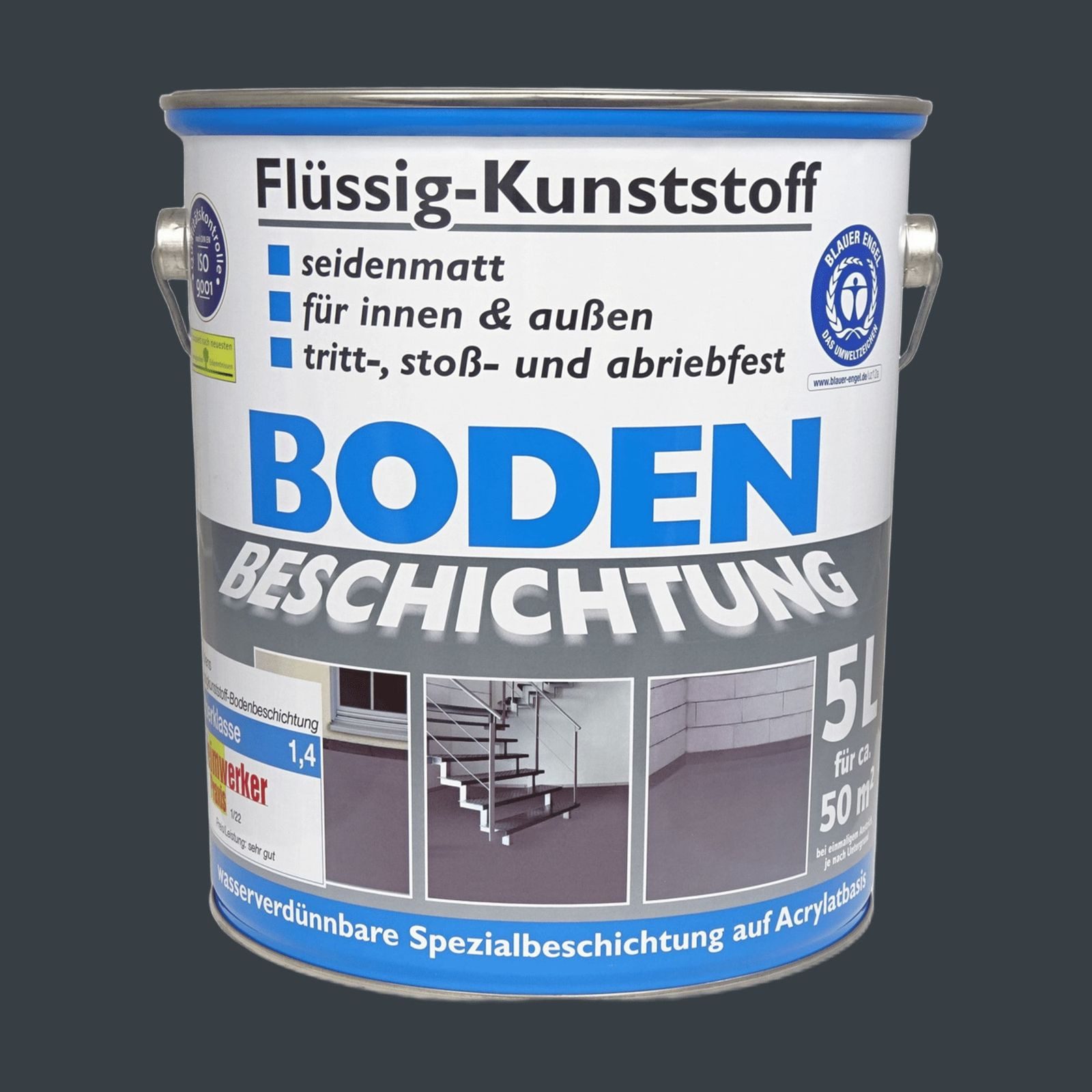 Wilckens Farben Bodenversiegelung Flüssig-Kunststoff Bodenbeschichtung seidenmatt Beton Wilckens 5L