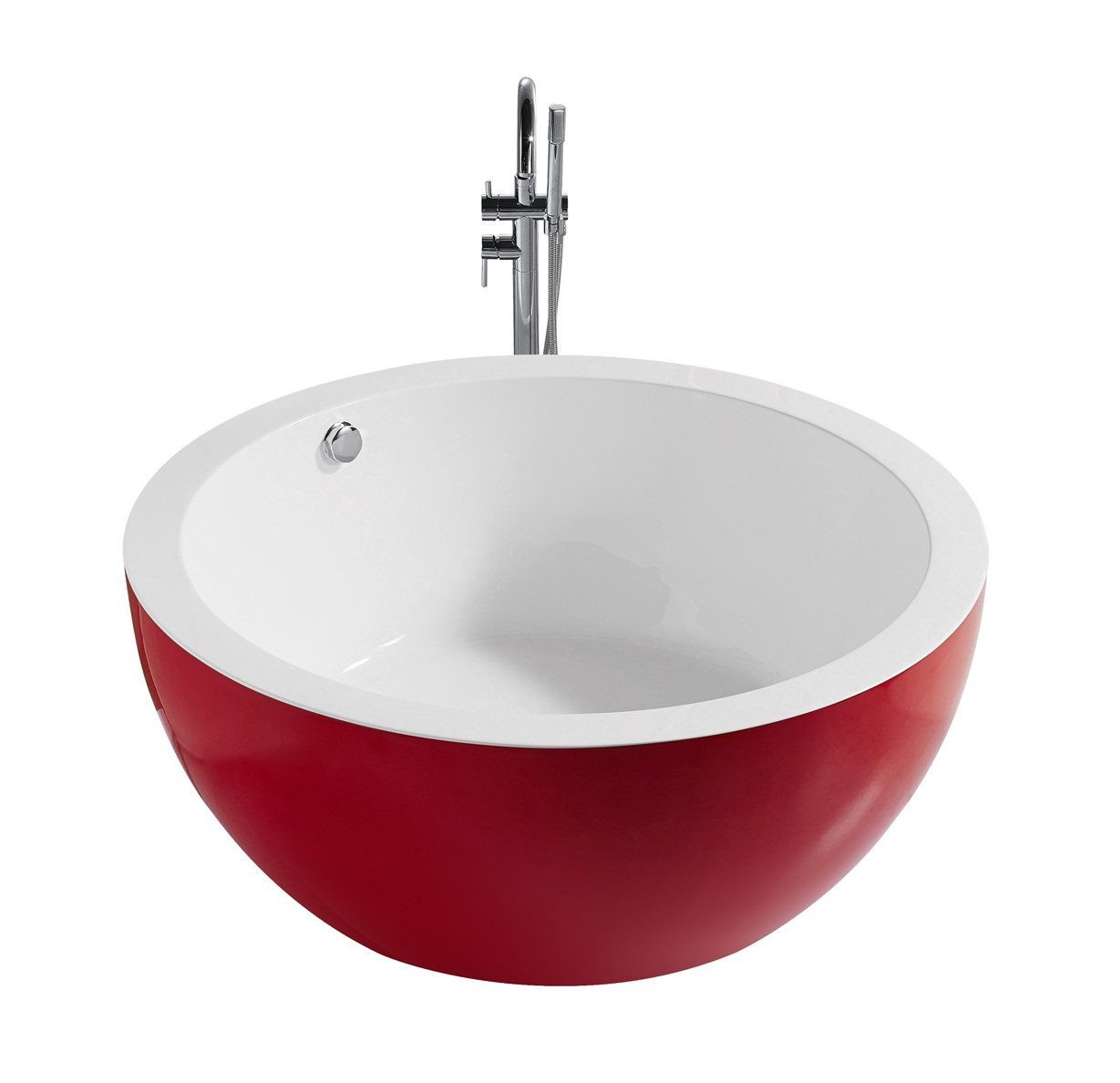 Thumbnail - JVmoebel Badewanne Freistehende Badewanne Wanne Standbadewanne Runder Rot Modern Bad, (1-tlg), Made in Europa