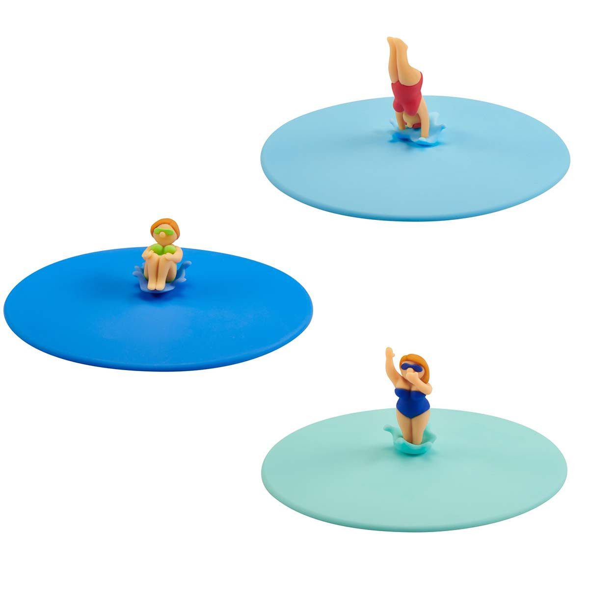 Lurch Glas Sommerdeckel Splash Girls 3er Set Glasabdeckung, Silikon