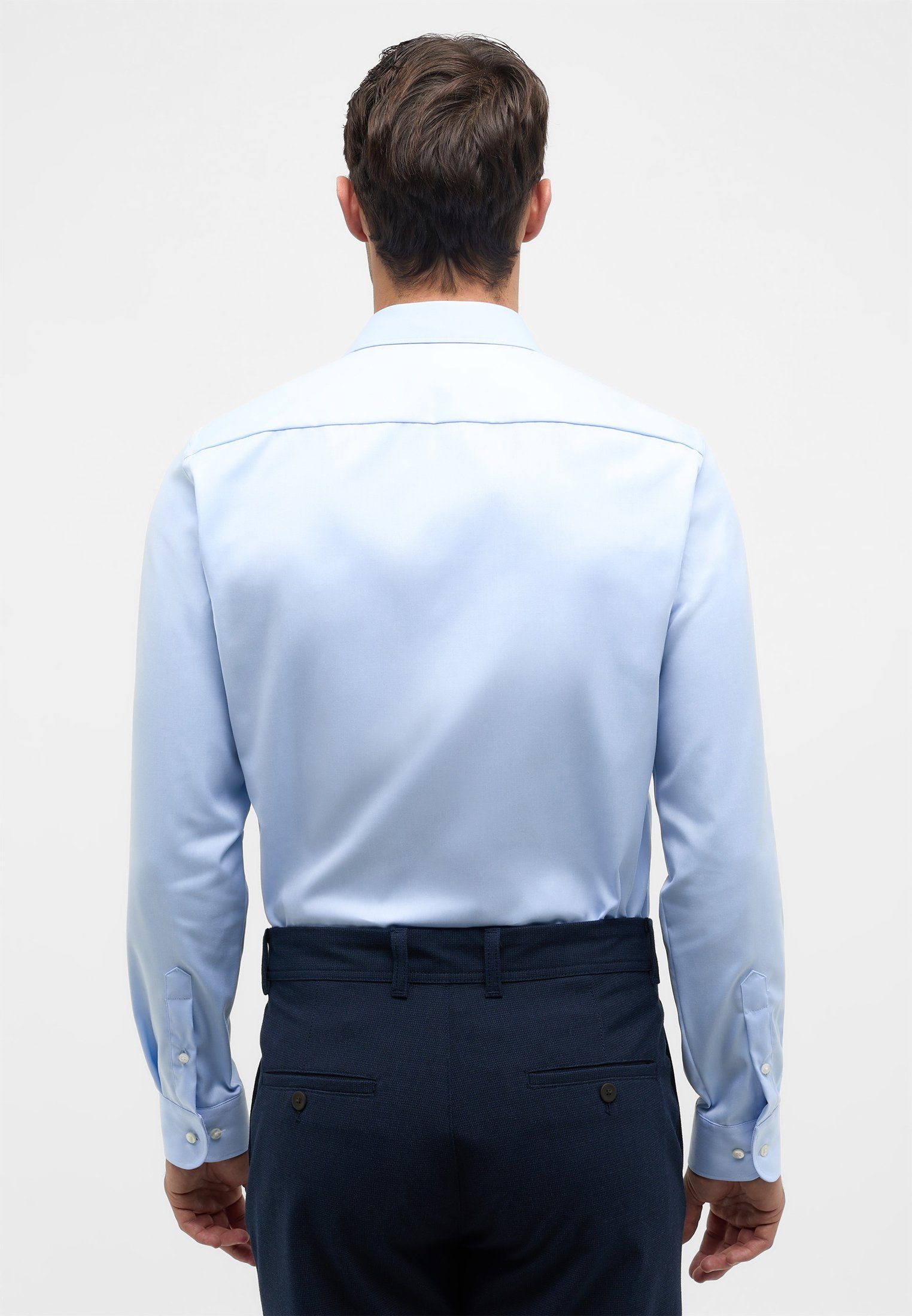 SLIM FIT Langarmhemd hellblau Eterna