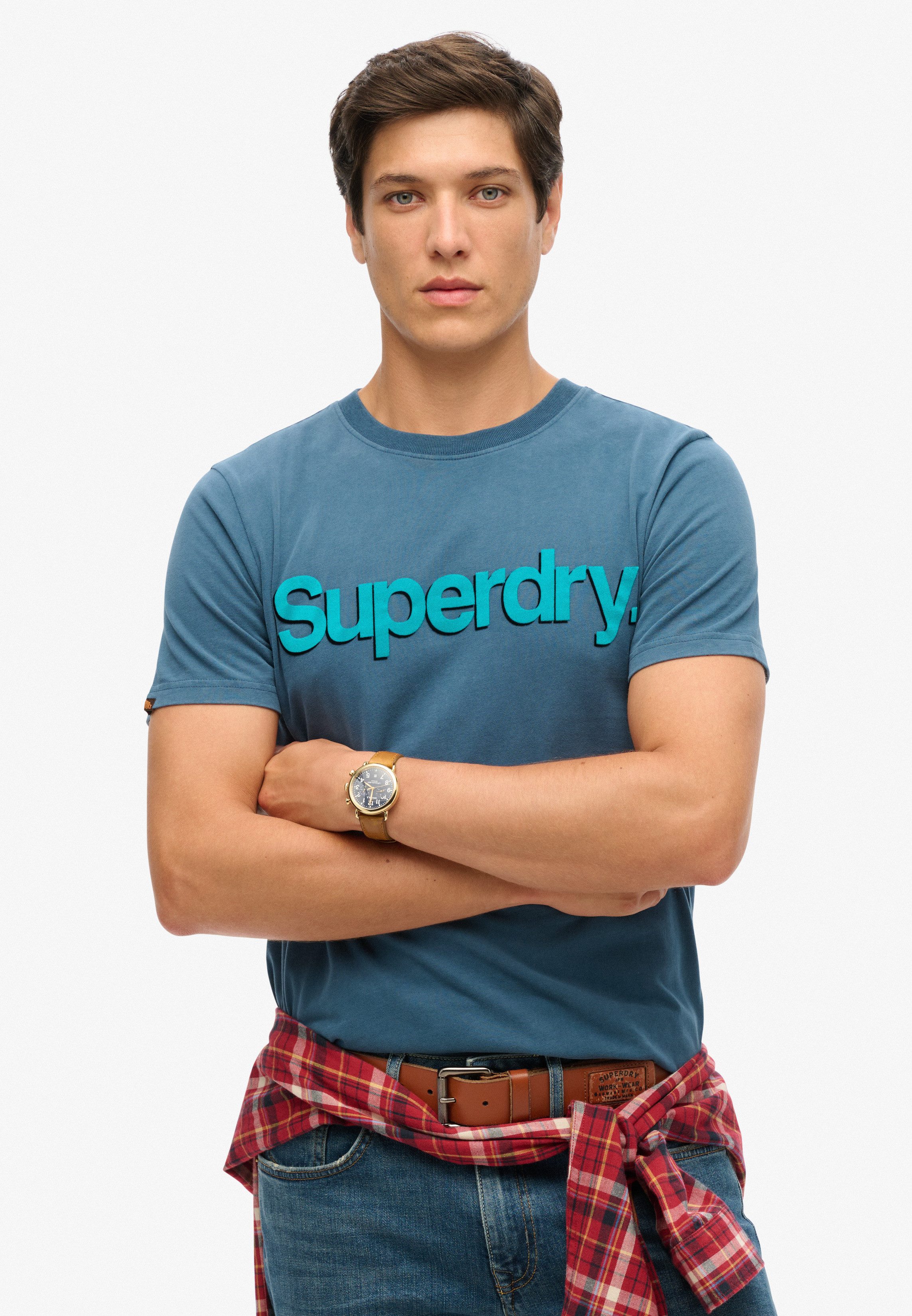 Superdry Rundhalsshirt CLASSIC CORE LOGO SHADOW günstig online kaufen