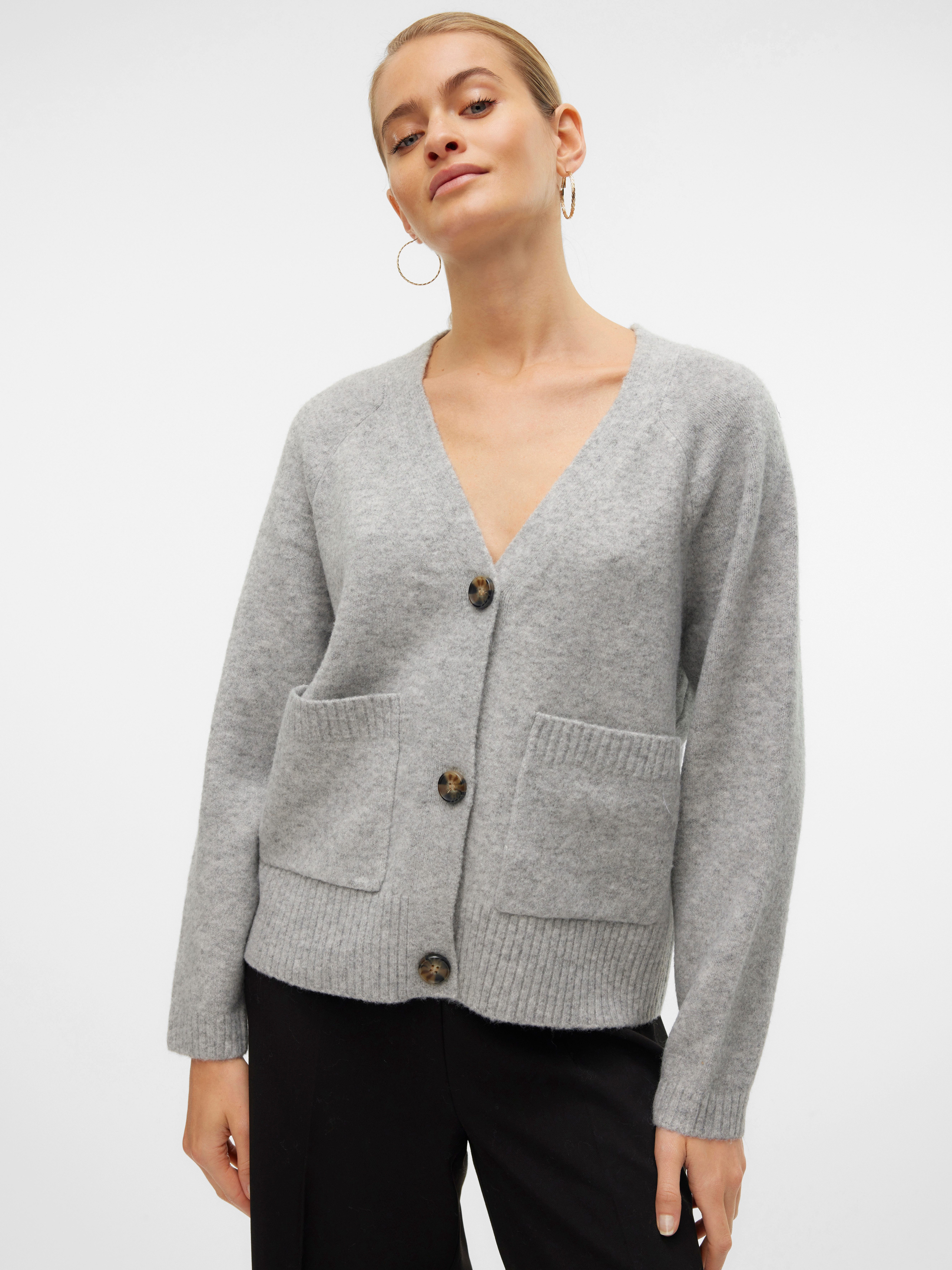 Vero Moda Strickjacke VMBOOM LS V-NECK günstig online kaufen