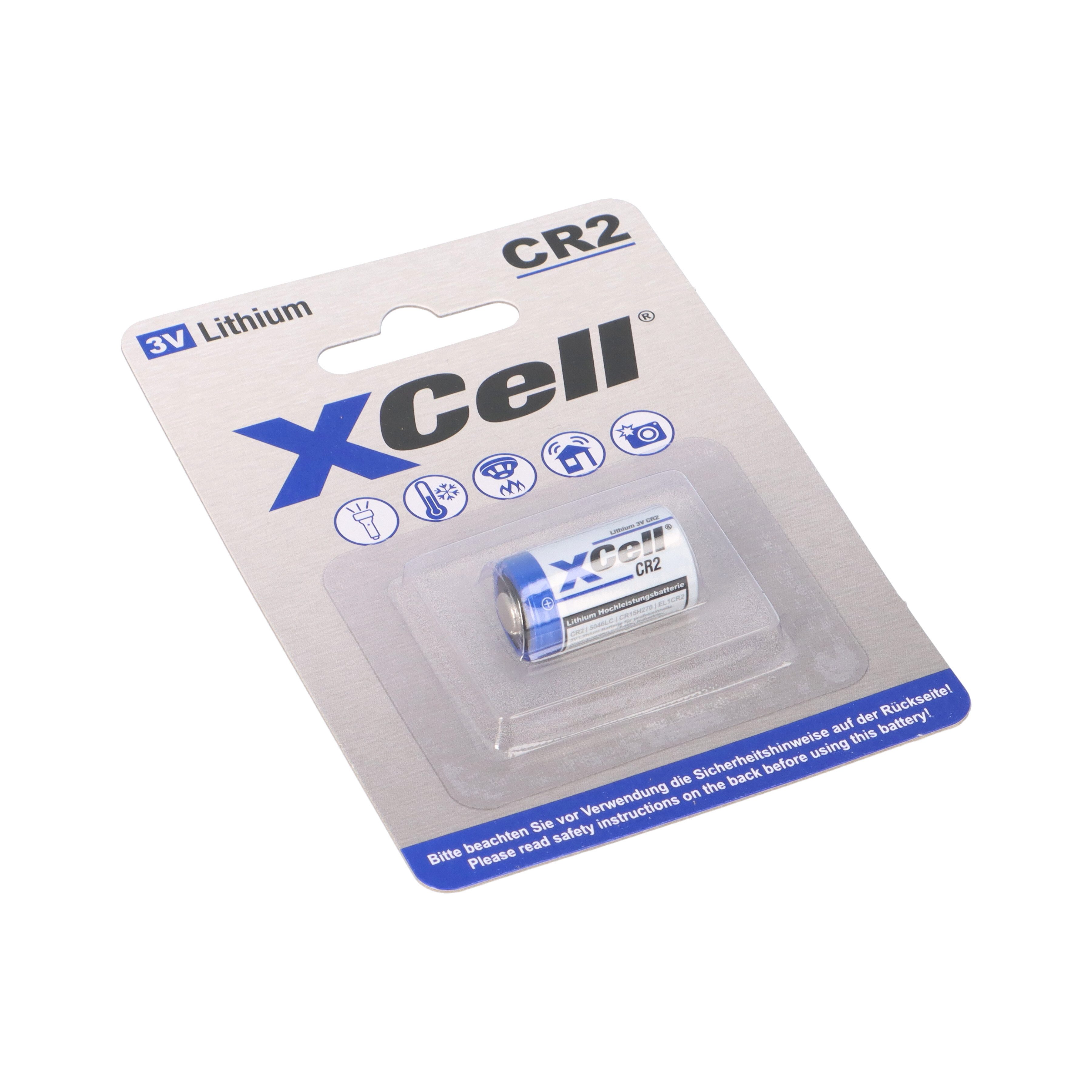 XCell 10x XCell CR2 Lithium-Batterie 3V – 900mAh Spezialzelle Fotobatterie