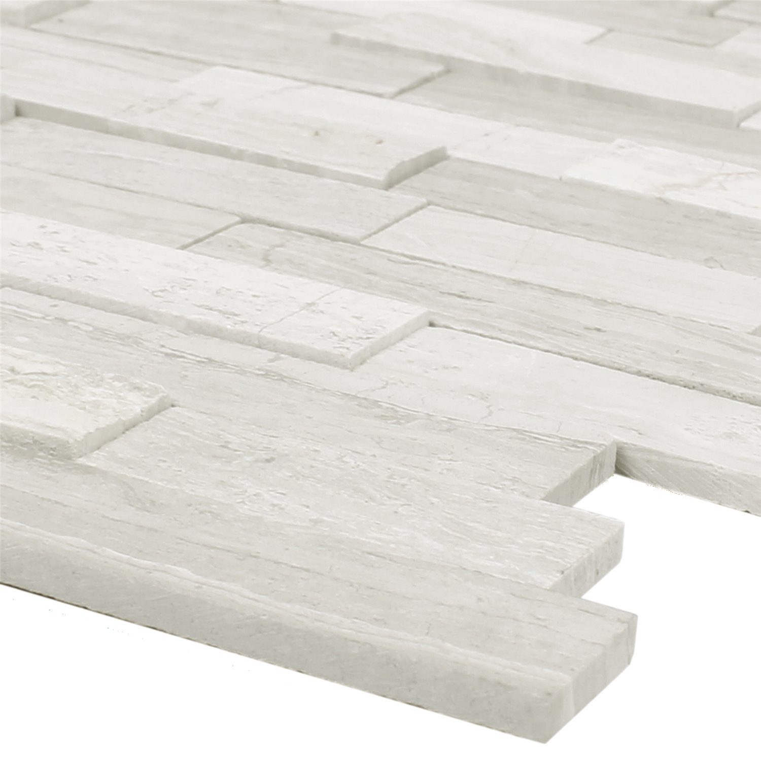 Mosafil Mosaikfliesen Mosaikfliesen Naturstein Coronel Selbstklebend, Naturstein-Marmor 30.500x30.500, grau