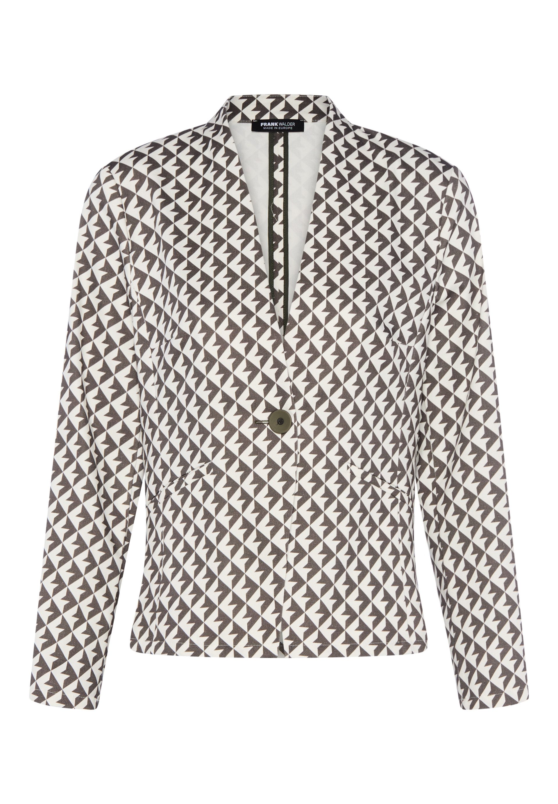 FRANK WALDER Kurzblazer mit grafischem Print