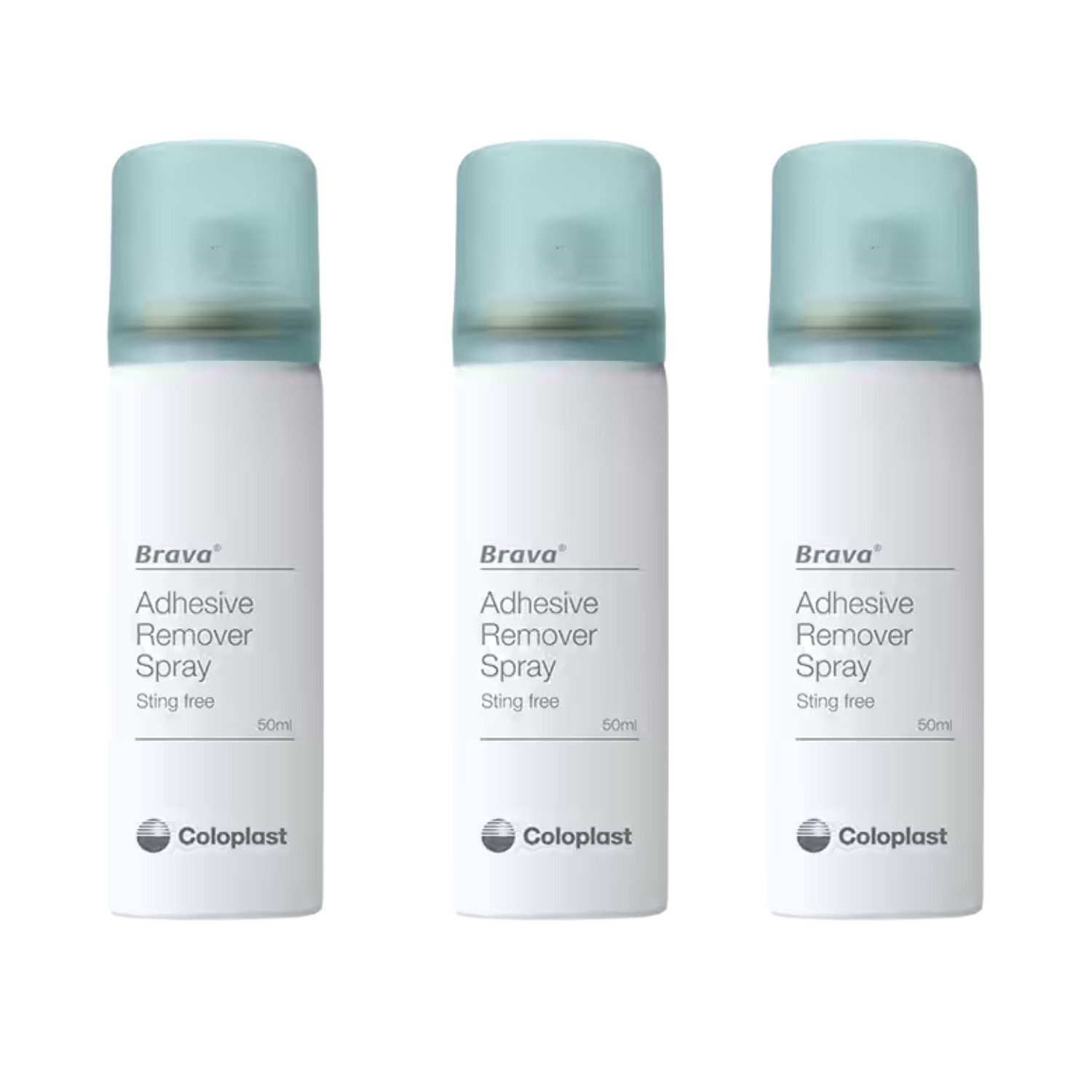 Coloplast Hautpflege-Set Coloplast Brava Pflasterentferner Spray 3 x 50 ml, 1-tlg., alkoholfrei, schnell trocknend, nicht brennend