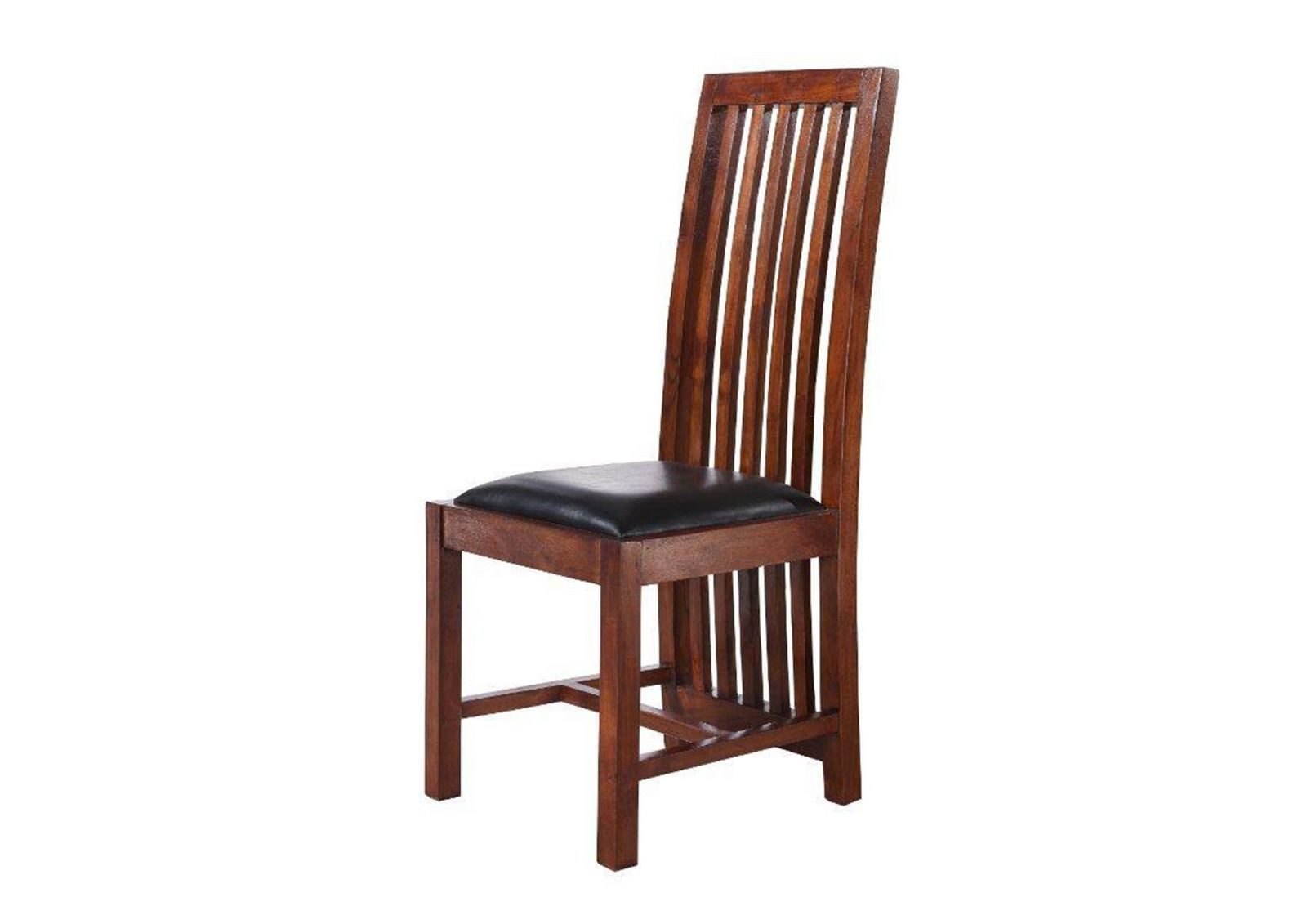 Massivmoebel24 Holzstuhl OXFORD, OXFORD ZENO #29 2er Set 43x50x109 Polster schwarz Akazie nougat