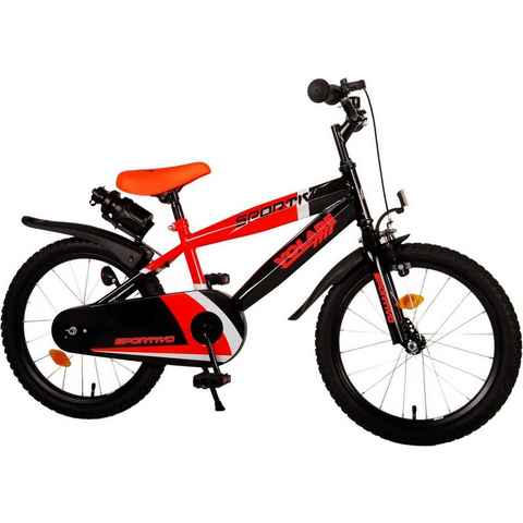 Volare Kinderfahrrad 18 Zoll Fahrrad Kinderfahrrad MTB BMX Rad Bike Sportivo Orange 2073, 1 Gang, Seitenständer, Schutzbleche, Trinkflasche, Kettenschutz