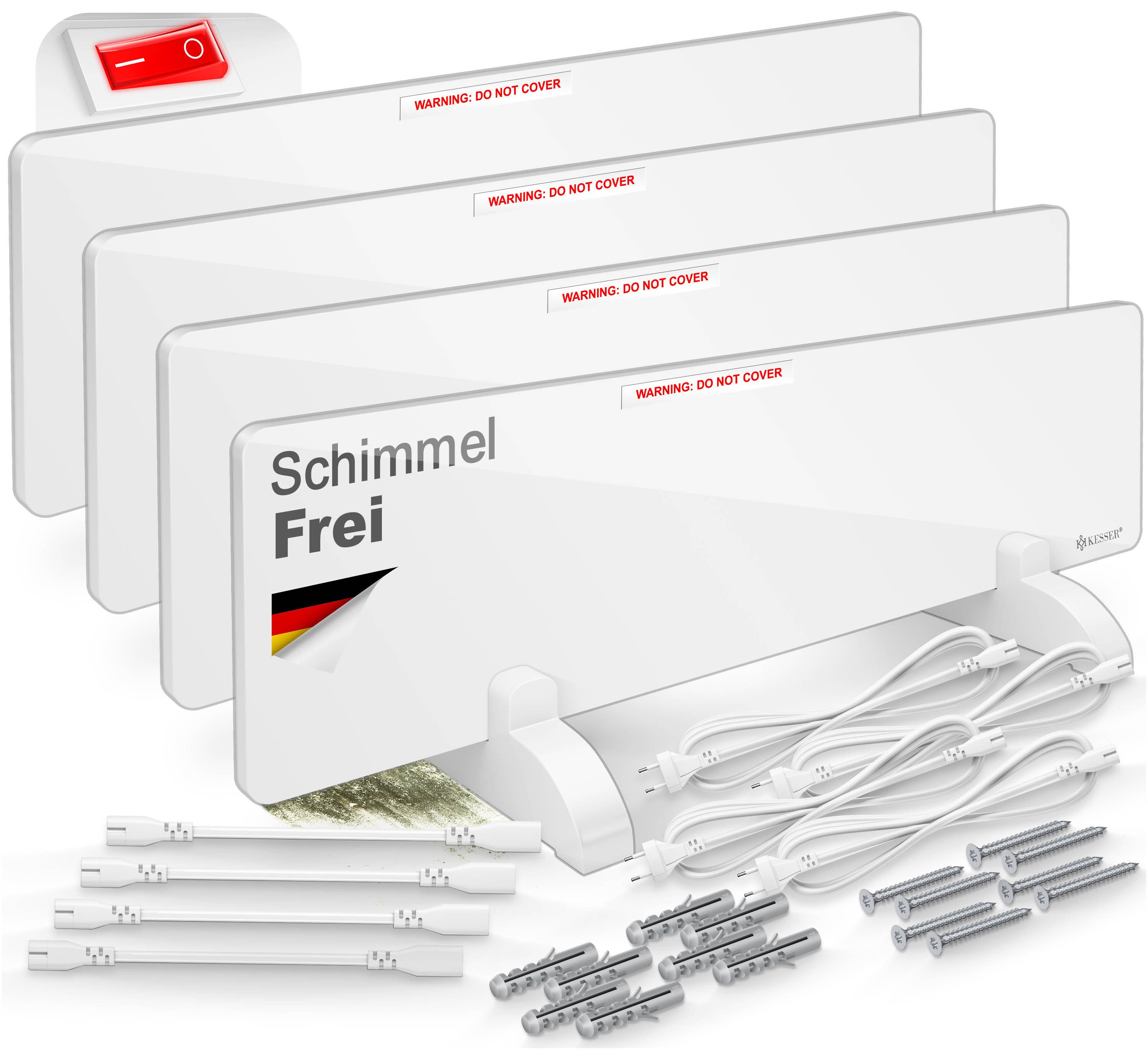 KESSER Infrarotheizung 4x Anti Schimmel Heizung 50W Infrarot Bad Wandheizer günstig online kaufen