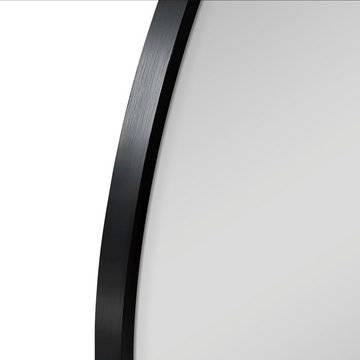 Talos Badspiegel Picasso schwarz Ø 60 cm, hochwertiger Aluminiumrahmen