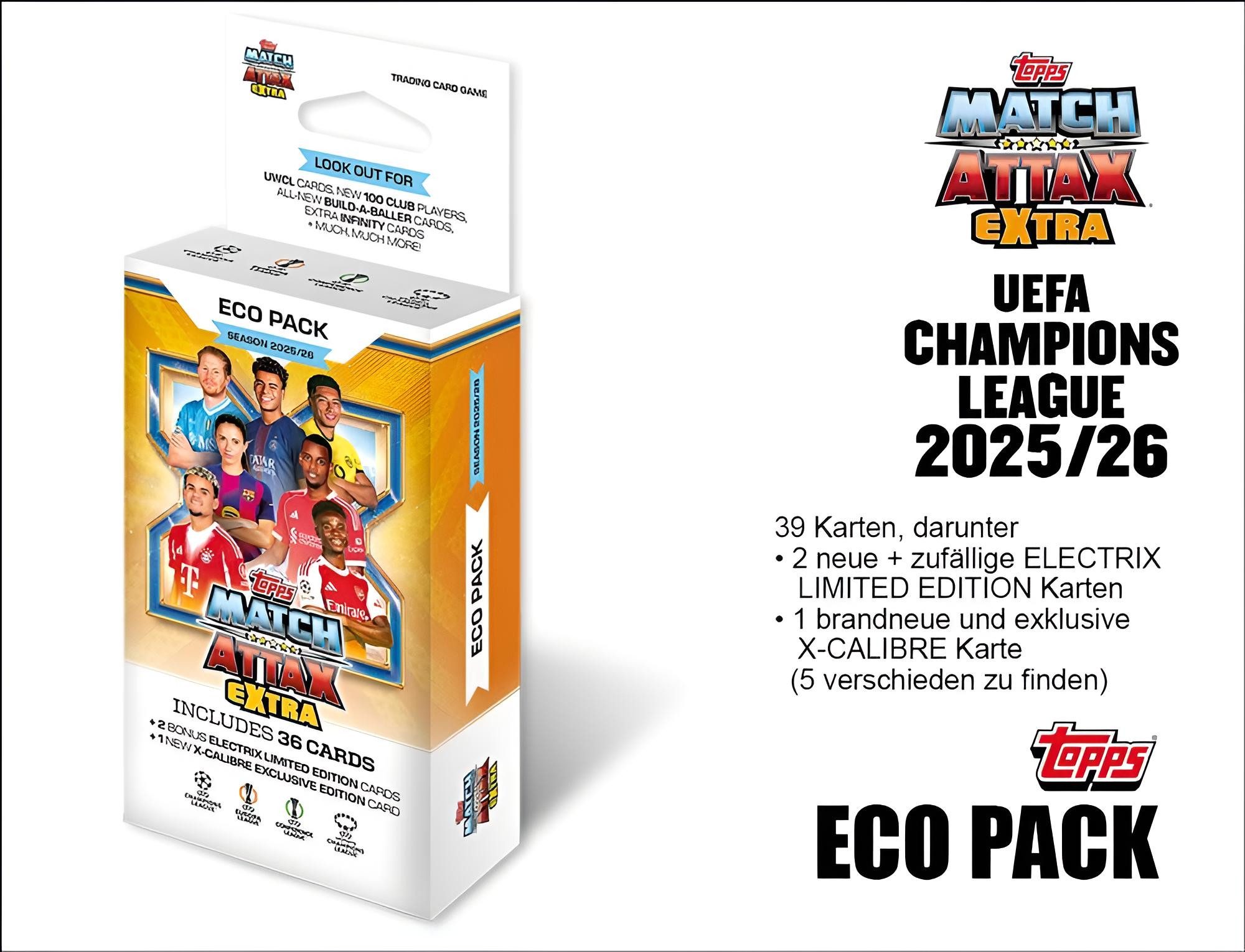 Topps/Merlin Sammelkarte 2025-26 Match Attax Extra ChampionLeague ECO Pack