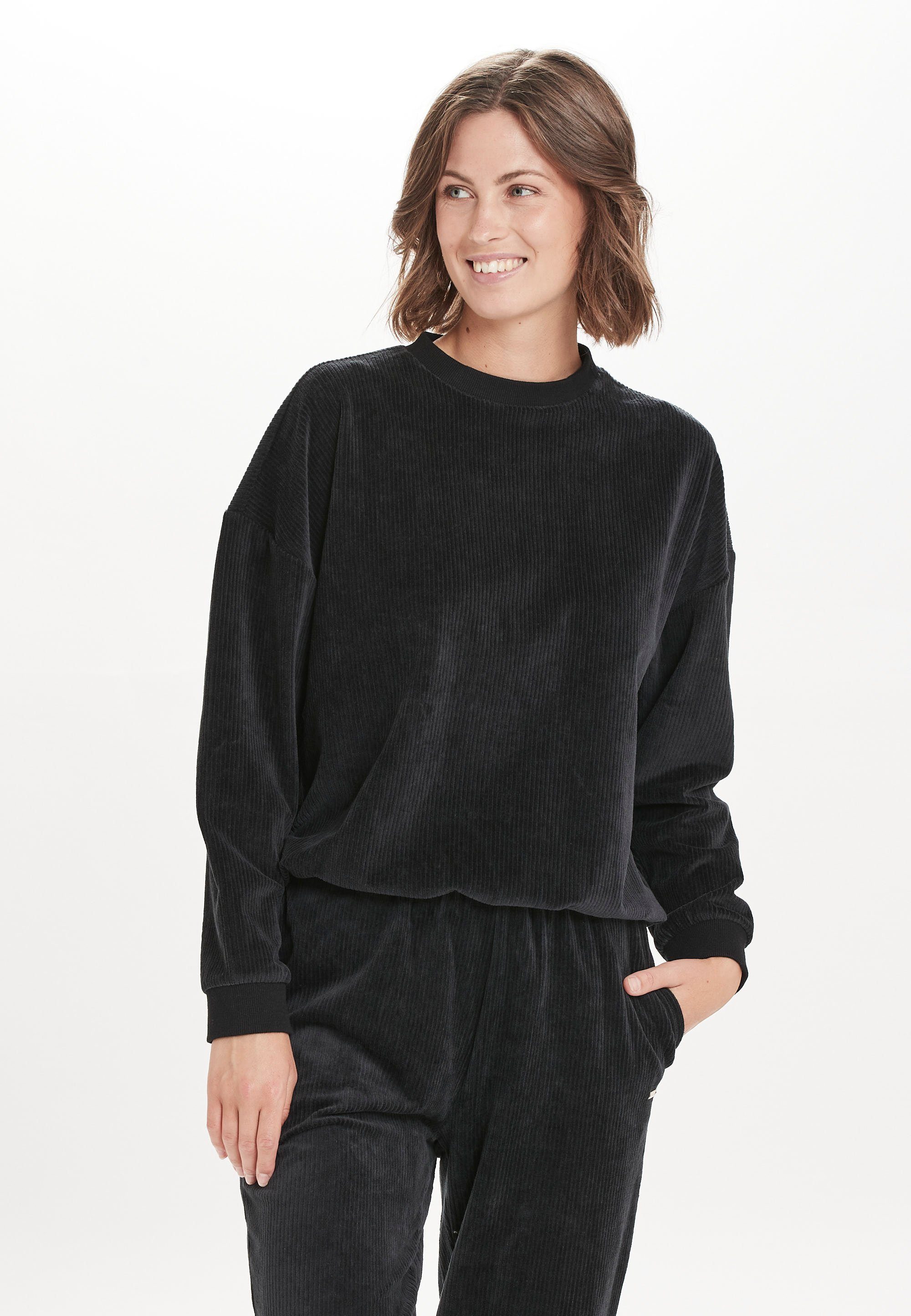 ATHLECIA Sweatshirt Marlie im trendigen Cord-Look schwarz