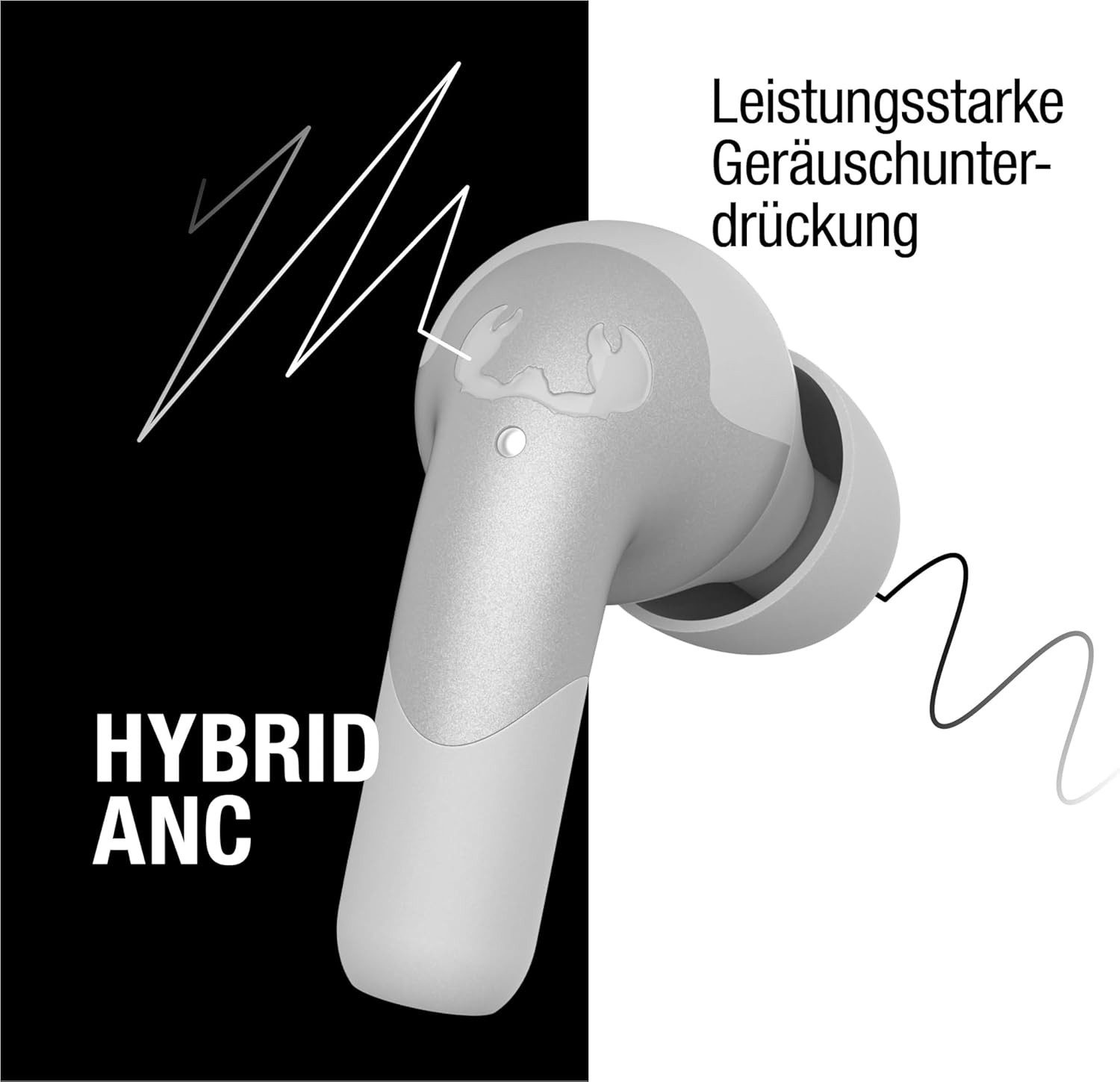 Fresh 'n Rebel Bluetooth Kopfhörer mit ANC, 34h Akku, IPX4, Mikrofon In-Ear-Kopfhörer (Aktive Geräuschunterdrückung sorgt für ein intensives Hörerlebnis ohne störende Umgebungsgeräusche in jeder Situation., Kabelose Noise Cancelling Kopfhöre mit ENC Bluetooth 5.3 Touch Control)