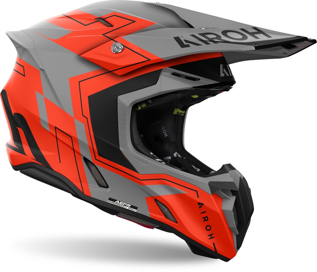 Airoh Motocrosshelm Twist 3 Dizzy Motocross Helm, Vorbereitet Für Kommunikationssystem,notfallsystem-polsterung (eq