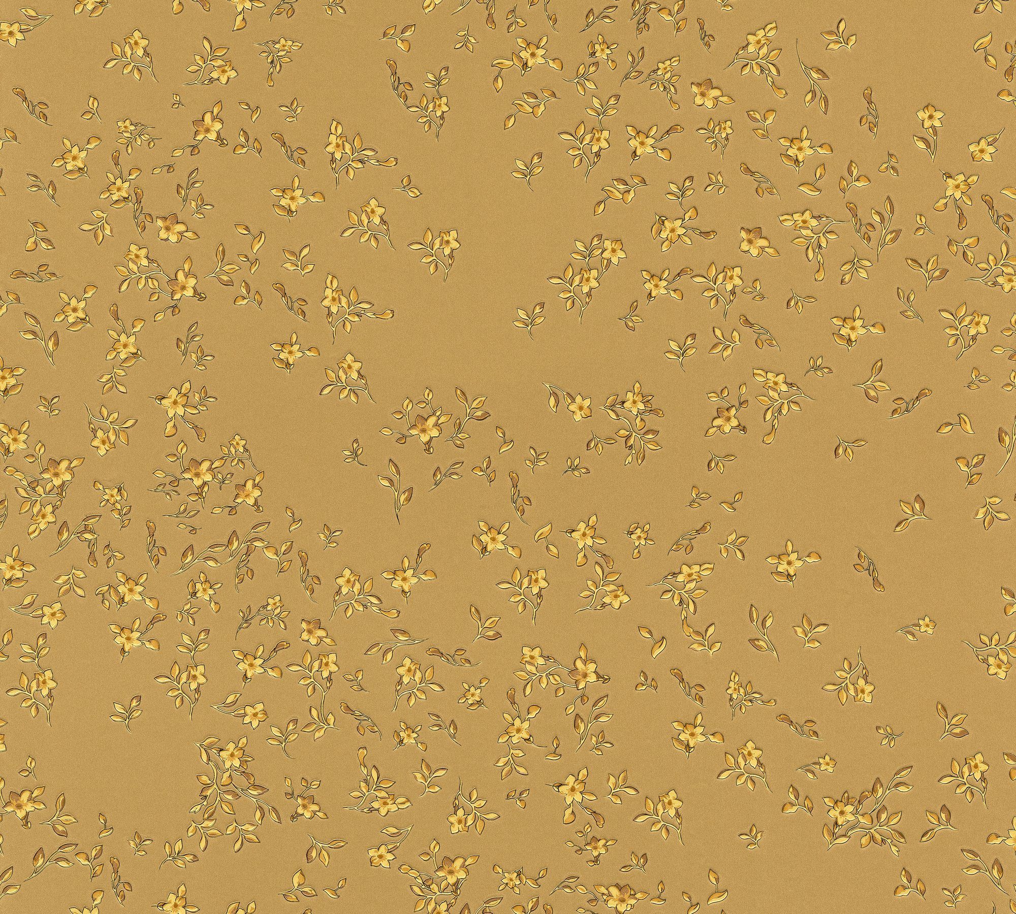 Versace Vliestapete Versace wallpaper Versace 4, Florale Tapete, gold 935853