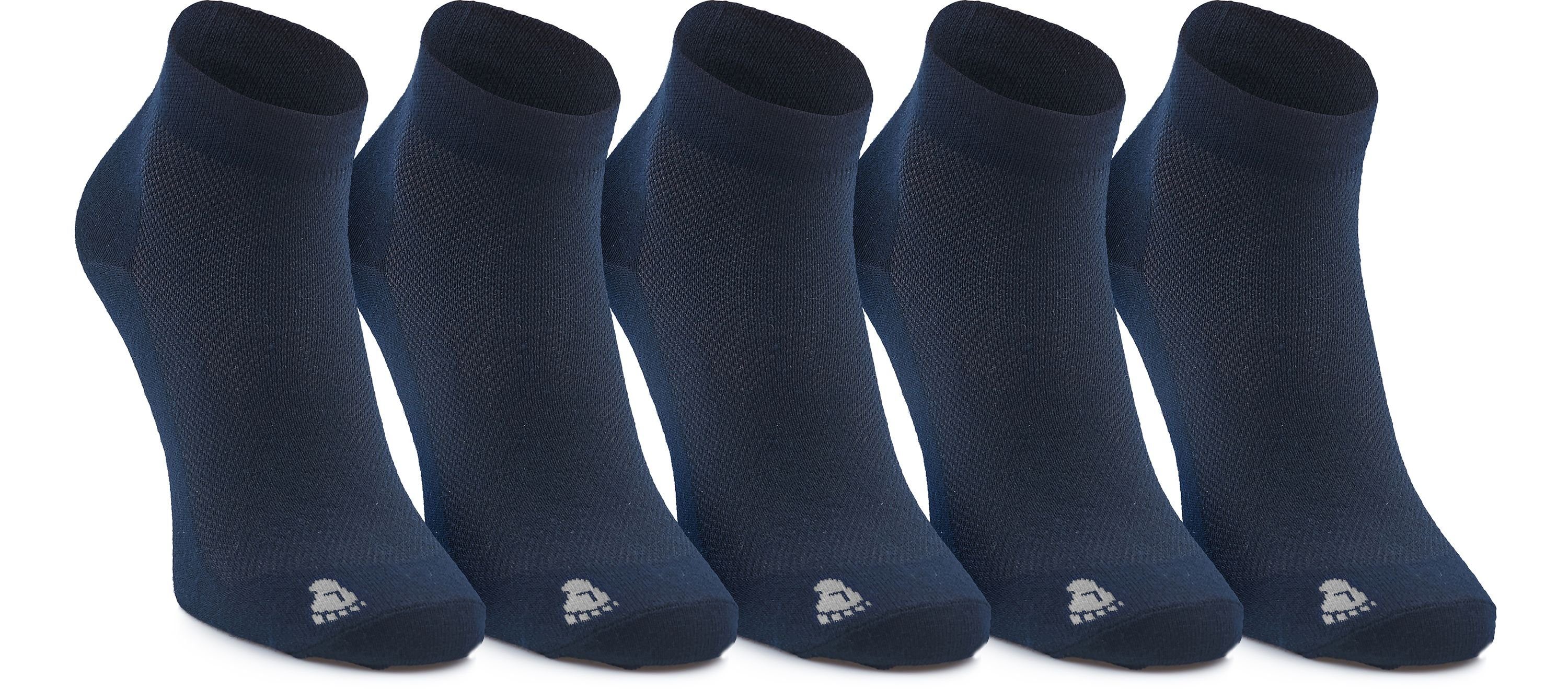 Ladeheid Socken Unisex 5 Pack Socken aus Baumwolle LASS0002 Navy