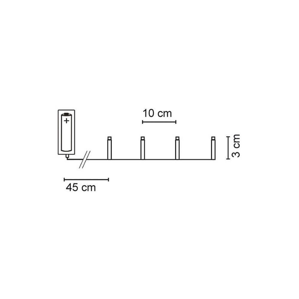 Koopman LED-Lichterkette LED-Minilichterkette, 50 warmweiße LEDs, 5 m