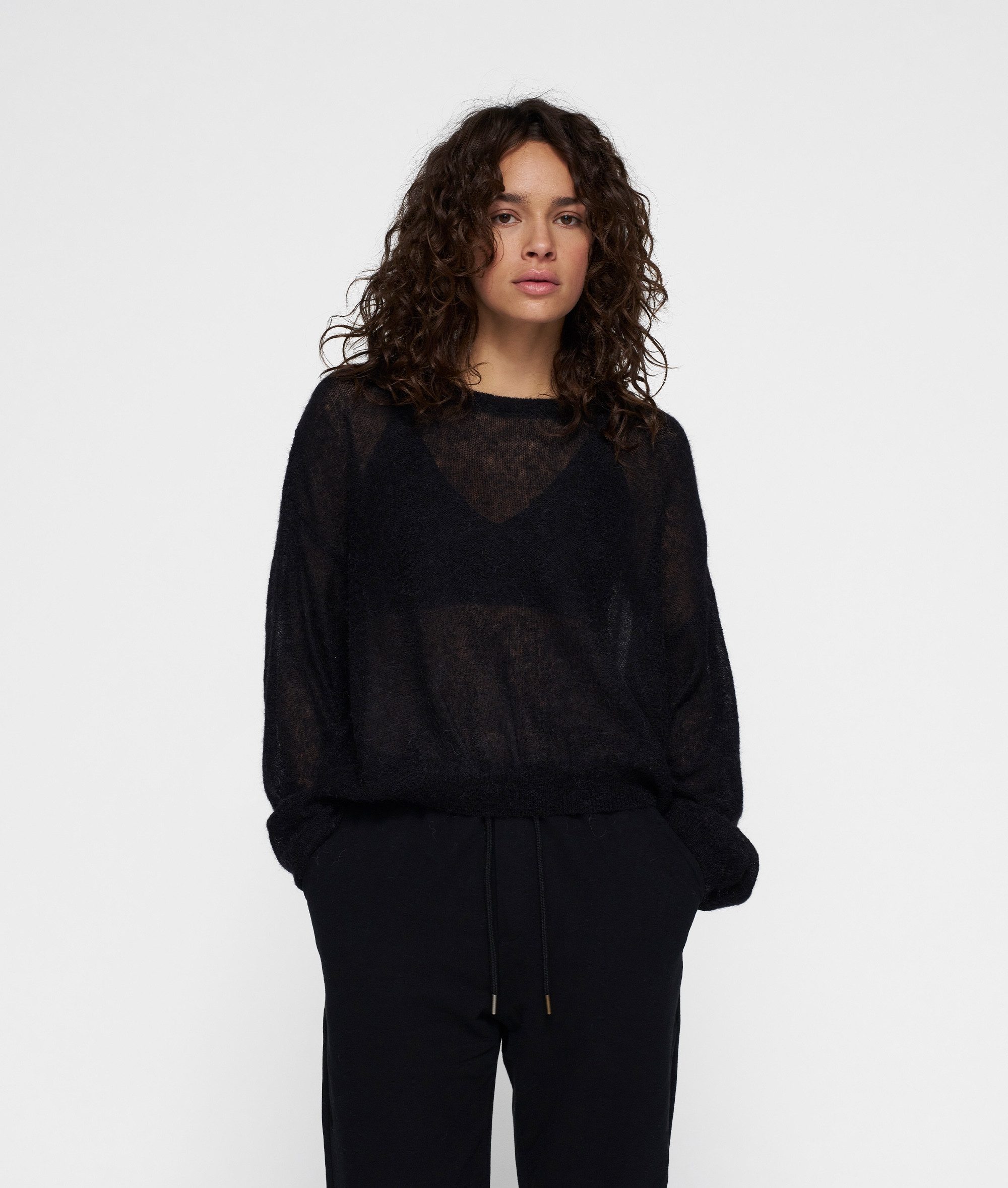 10DAYS Rundhalspullover 1012 black