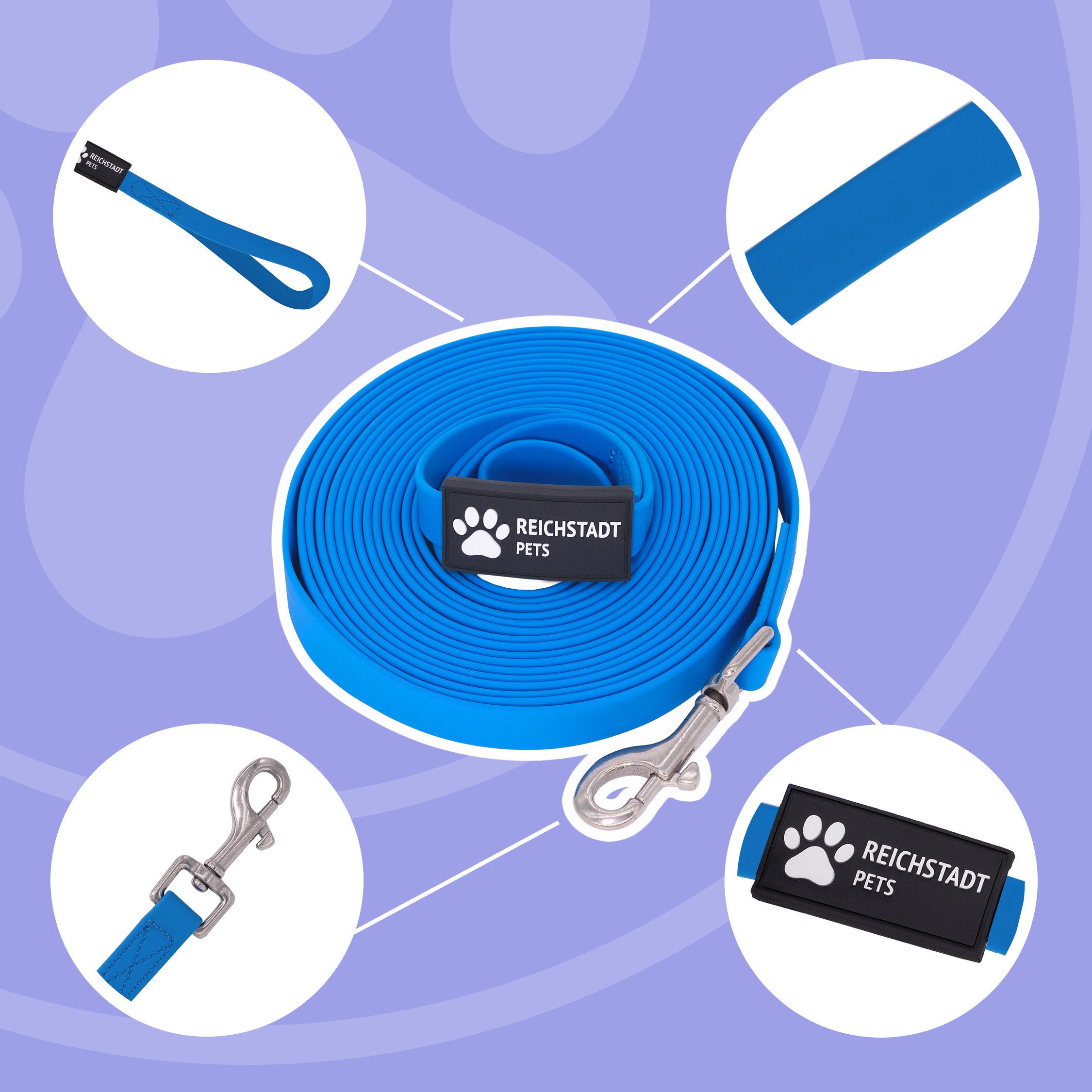 Reichstadt Hundeleine RS Pets Führleine PVC 25RSP086, PVC, Weiche Handschlaufe mit Soft-Wrist-Strap