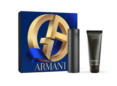 Giorgio Armani Eau de Parfum Emporio Armani Spray 50ml, Shower gel 75 ml, Geschenkset Man, 5-tlg., Herrenduft, Emporio Armani he, Sinnlich-holzige Duftnote für Männer