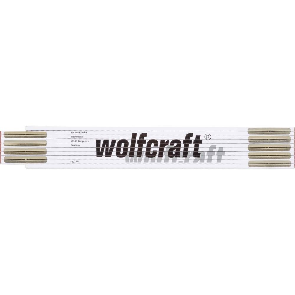 Wolfcraft Maßband Zollstock aus Buchenholz 2m