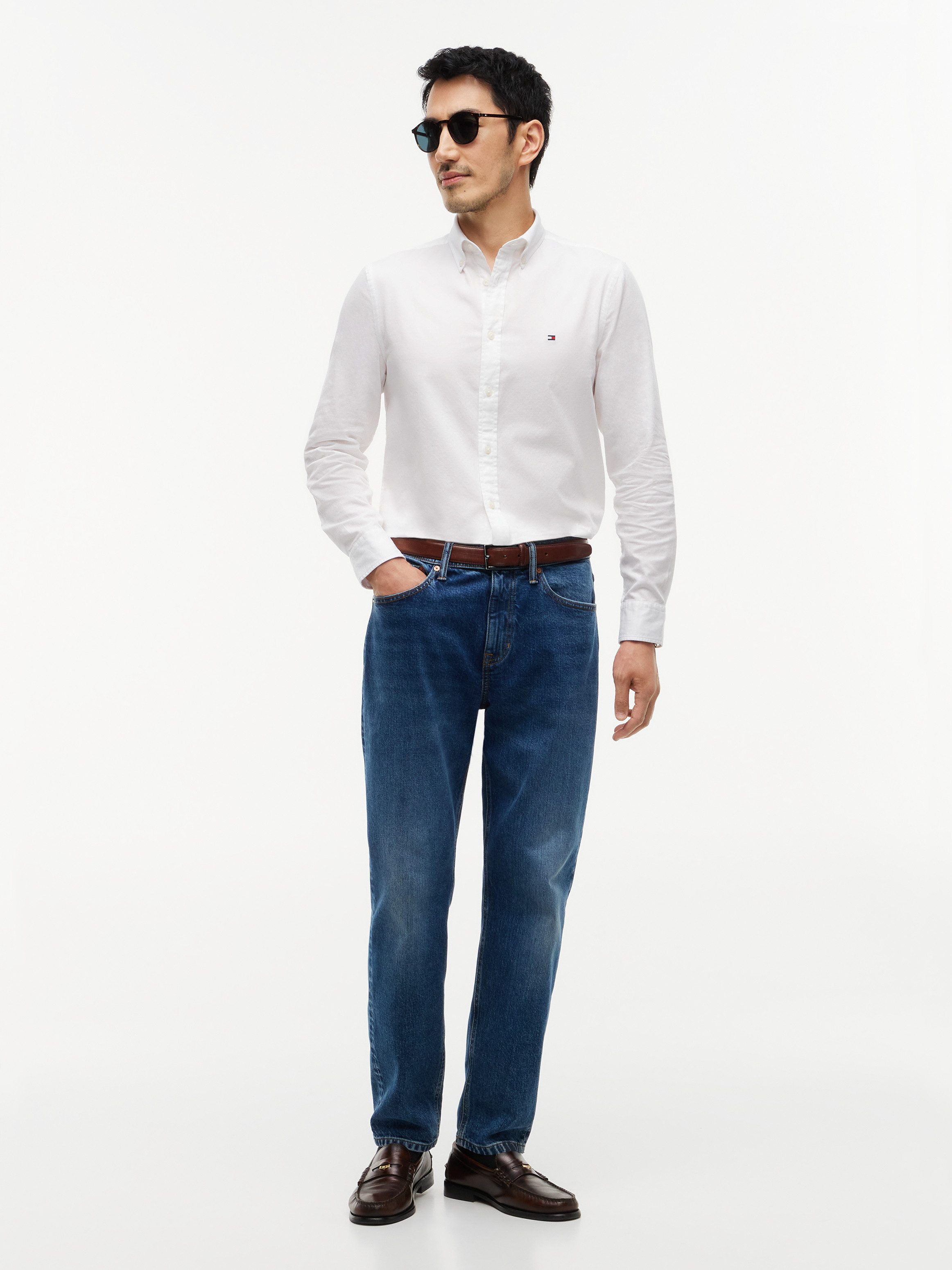 Tommy Hilfiger Langarmhemd FLEX DOBBY SLIM FIT Slim Fit Dobby Structure – Bild 4 von 5