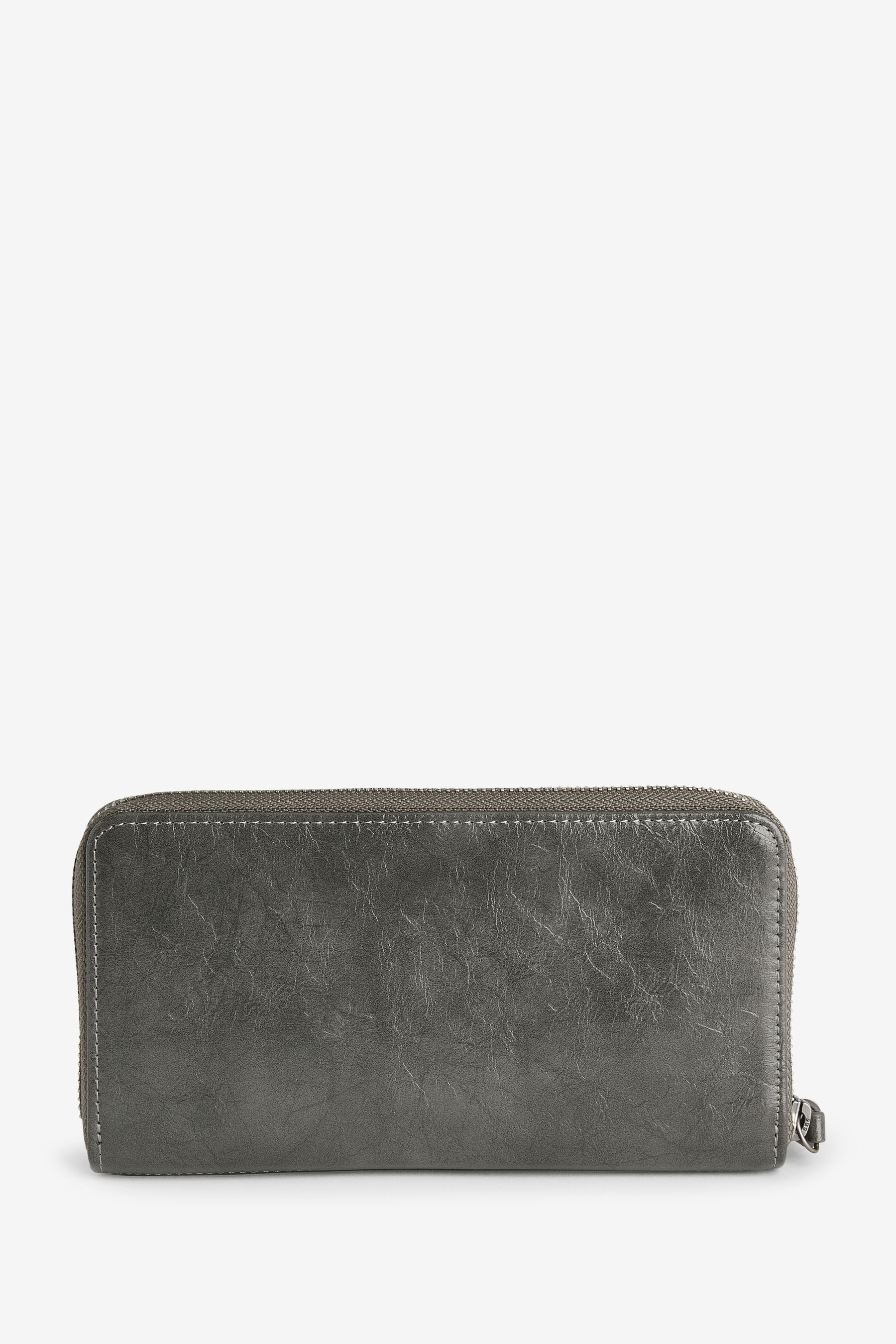 Damen Alle Damentaschen Next Brieftasche Geldbeutel mit Nieten und Reißverschluss