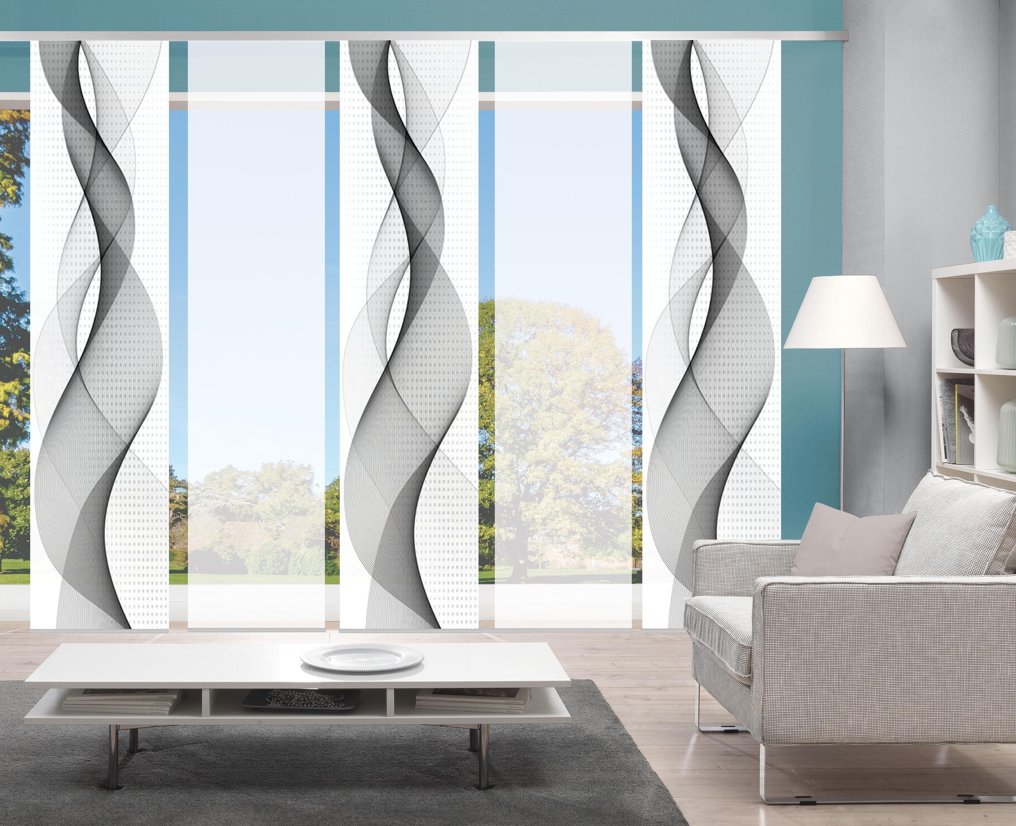 HOME WOHNIDEEN Schiebegardine "OPALIA 5ER SET" Paneelwagen 5 Stk. tlg. HxB: günstig online kaufen