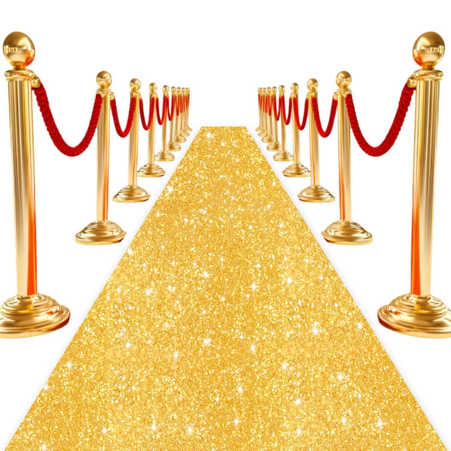 LuxusKollektion Läufer Gangläufer Pailletten Gold 60x4,5m, rechteckig, Höhe: 5 mm