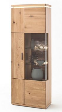 MCA furniture Highboard Kombi-Vitrine Barcelona, Balkeneiche Bianco /