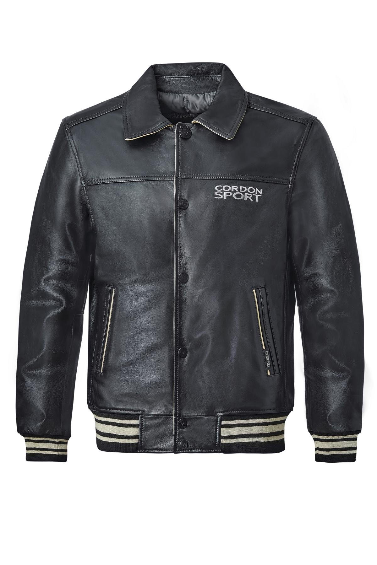 stone 010 Havard Cordon Lederjacke black Sport 1245