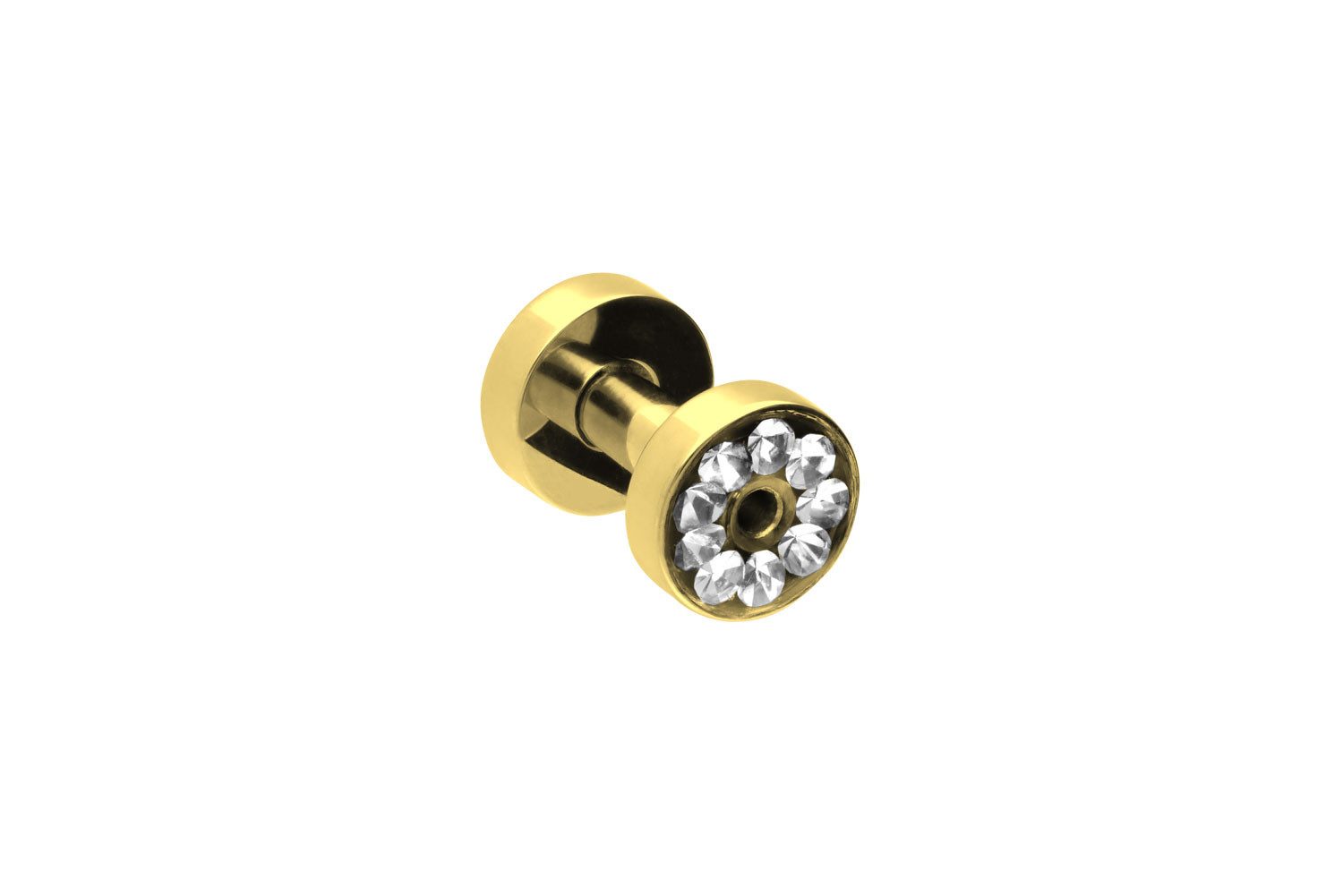 PIERCINGLINE Plug Chirurgenstahl Tunnel KRISTALLRAND (Tunnels, günstig online kaufen