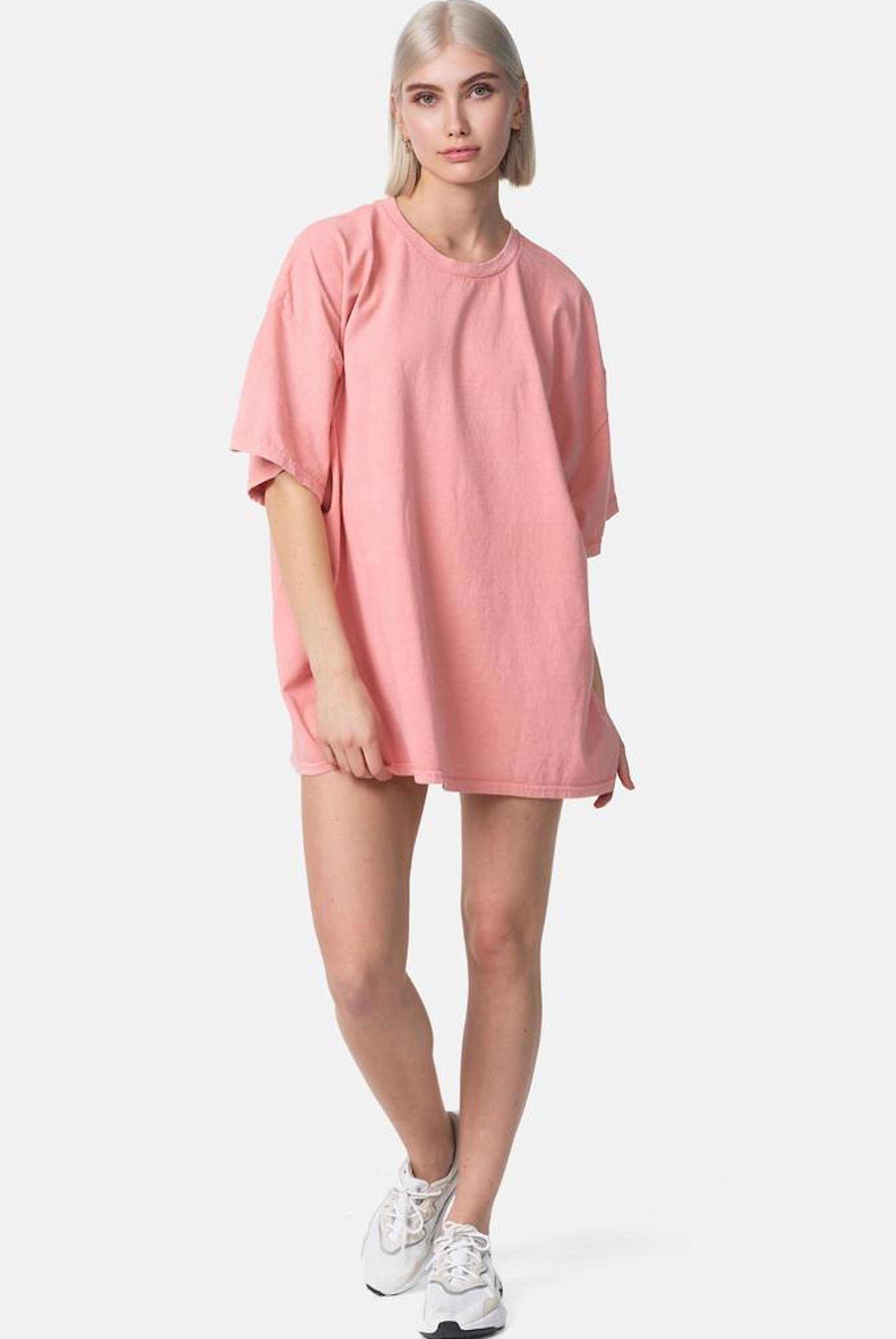 Worldclassca T-Shirt Worldclassca Oversized Print "HAPPY" T-Shirt lang Sommer Tee Oberteil