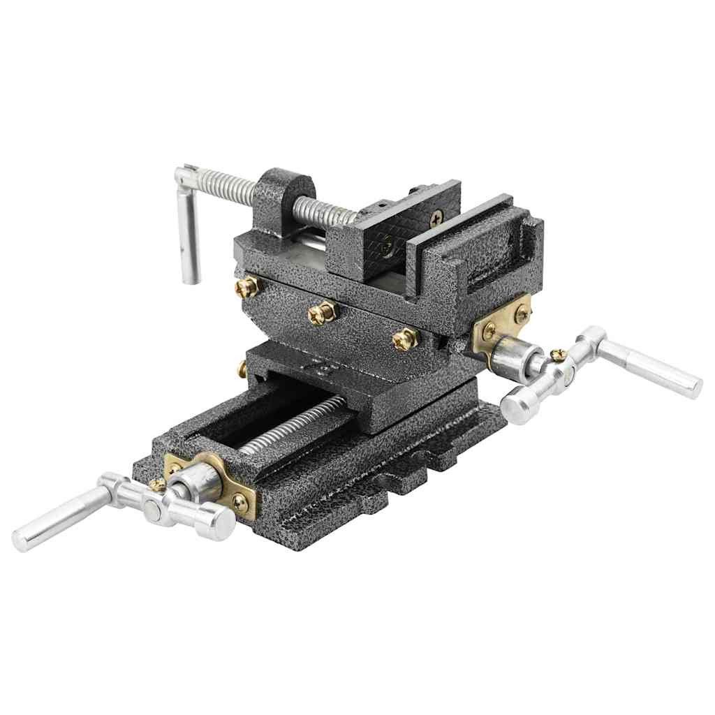vidaXL Schraubstock Schraubstock Kreuztisch Handbetrieben 70 mm, 1-St.