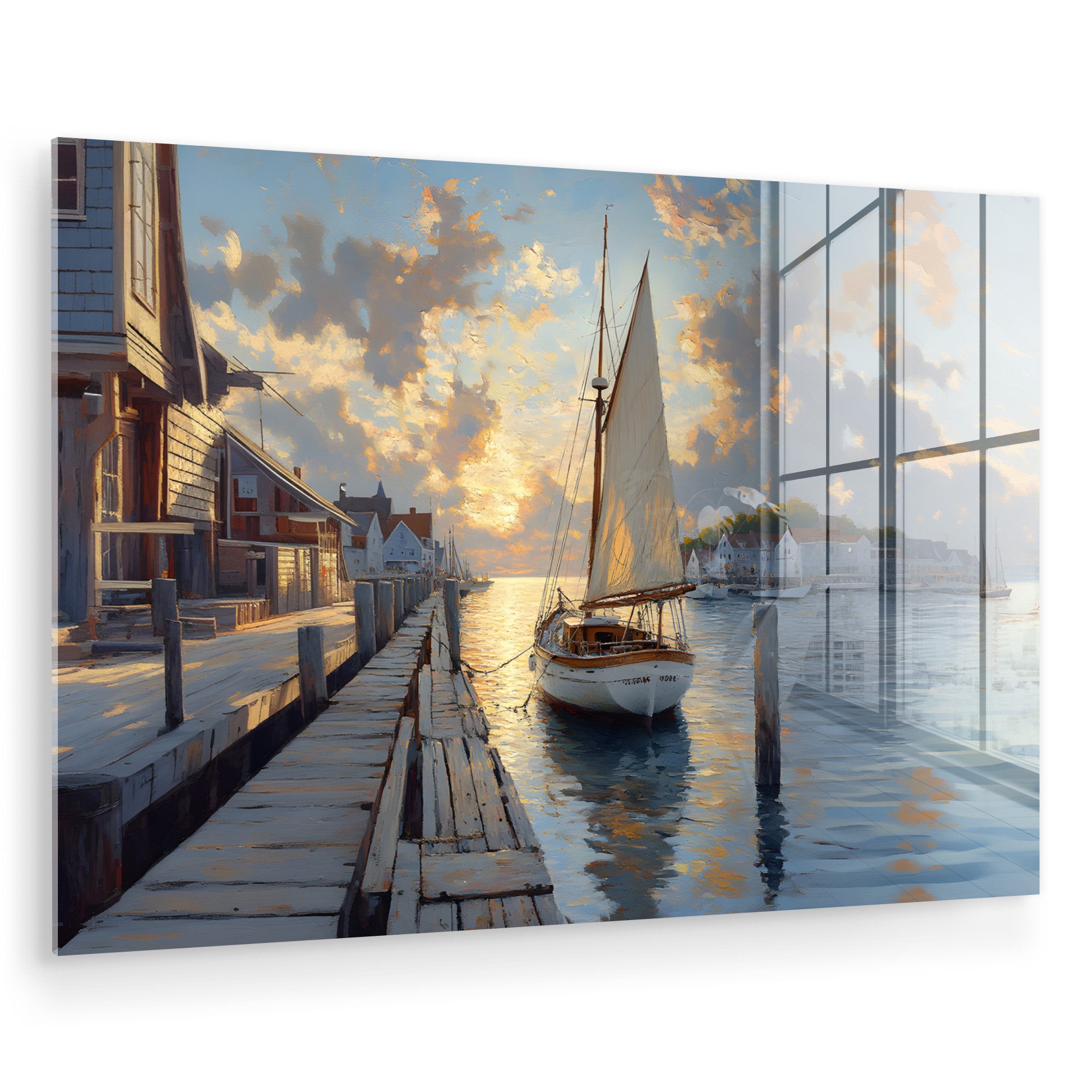 MuchoWow Acrylglasbild Segelboot - Sonne - günstig online kaufen