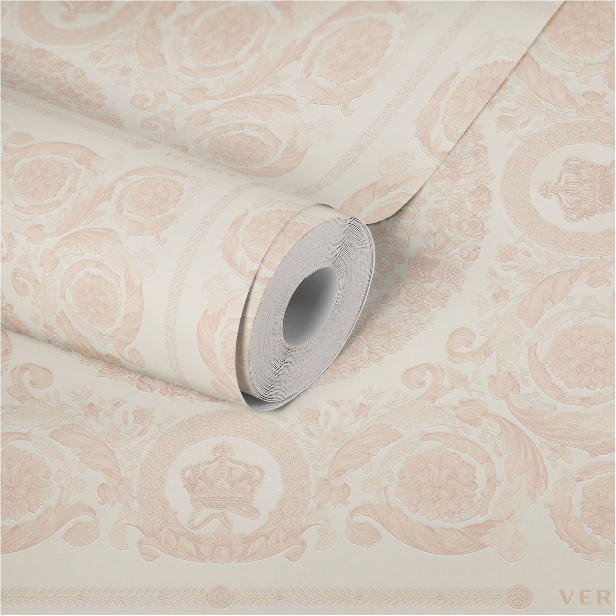 A.S. Création Vinyltapete, Versace Home Barocktapete Rosa 370556 Luxus Vlies Designertapete