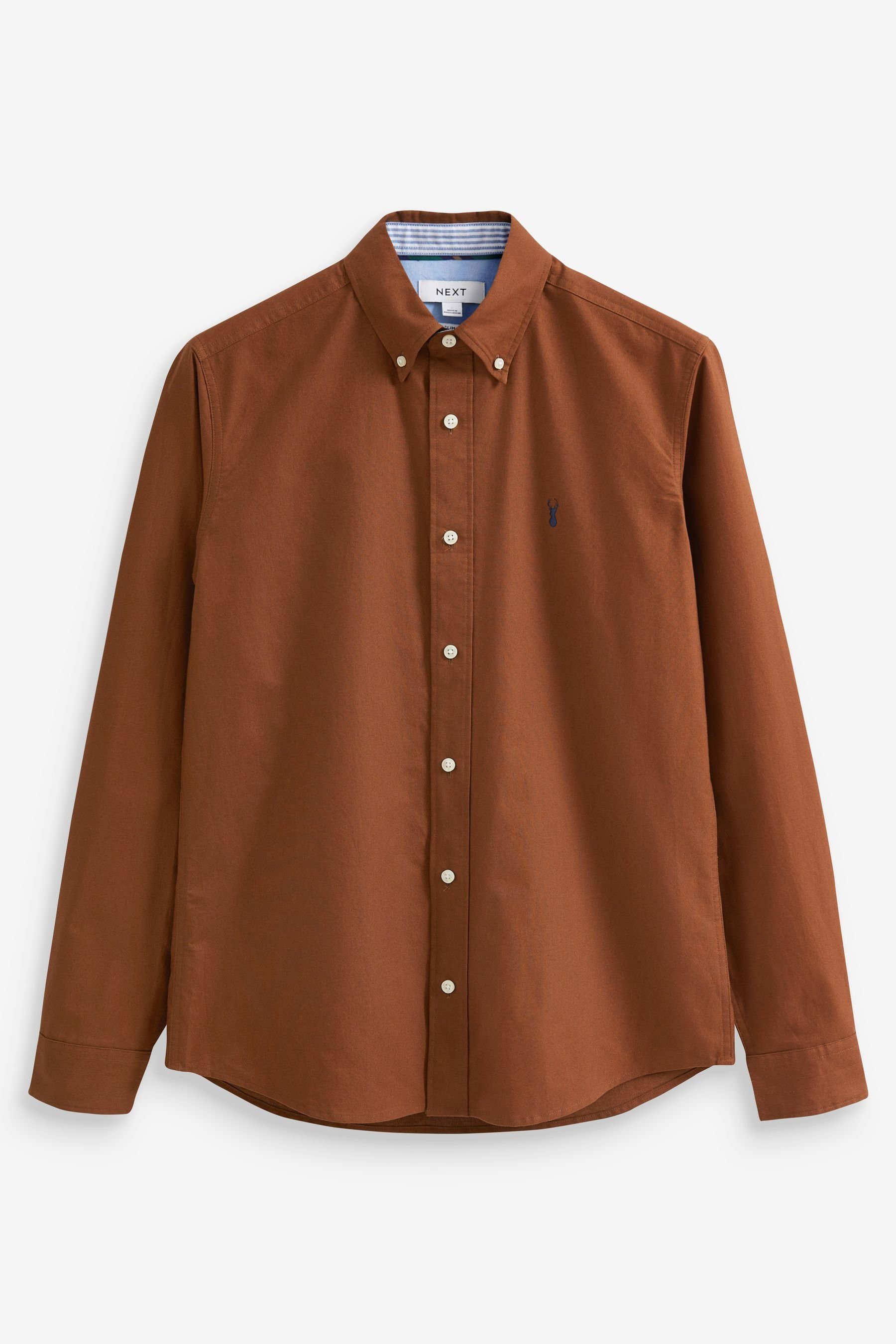 Next Langarmhemd Langärmeliges Slim Fit Oxfordhemd günstig online kaufen