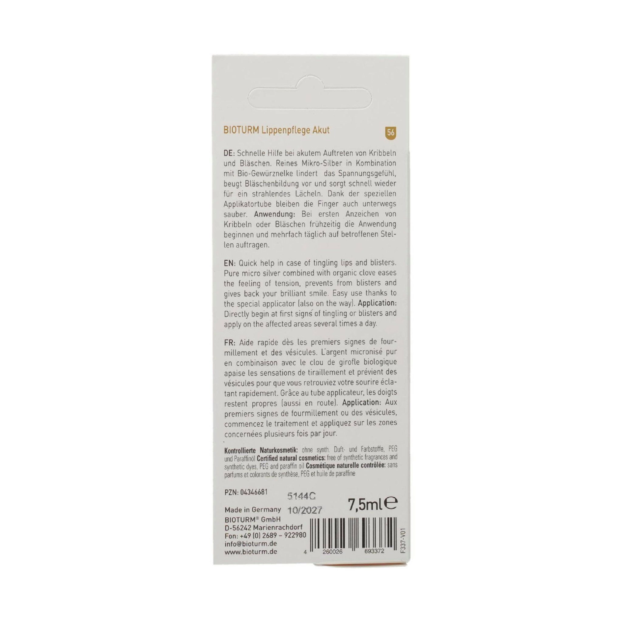 Bioturm Lippenpflegemittel BIOTURM Lippenpflege Akut Nr.56