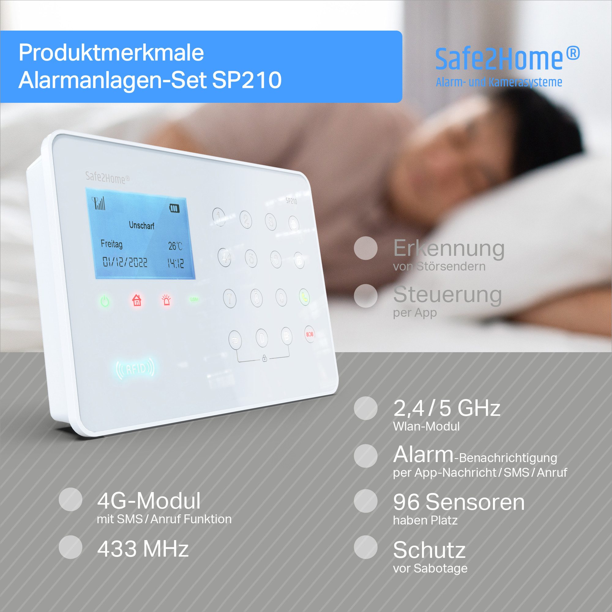 Safe2Home Stumpenkerze Safe2Home SP210– WIFI / günstig online kaufen