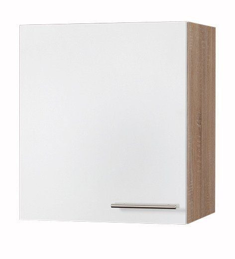 wiho Küchen Hängeschrank Montana 50 cm breit Weiß/Eichefarben | Hängeschränke