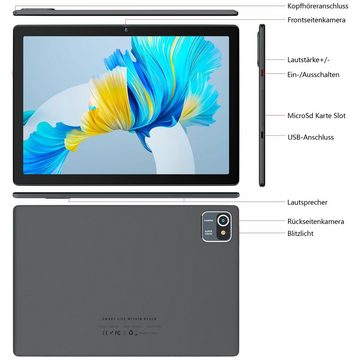 BUFO MB1001 Tablet (10,1", 32 GB, Android 12, hohe Auflösung)