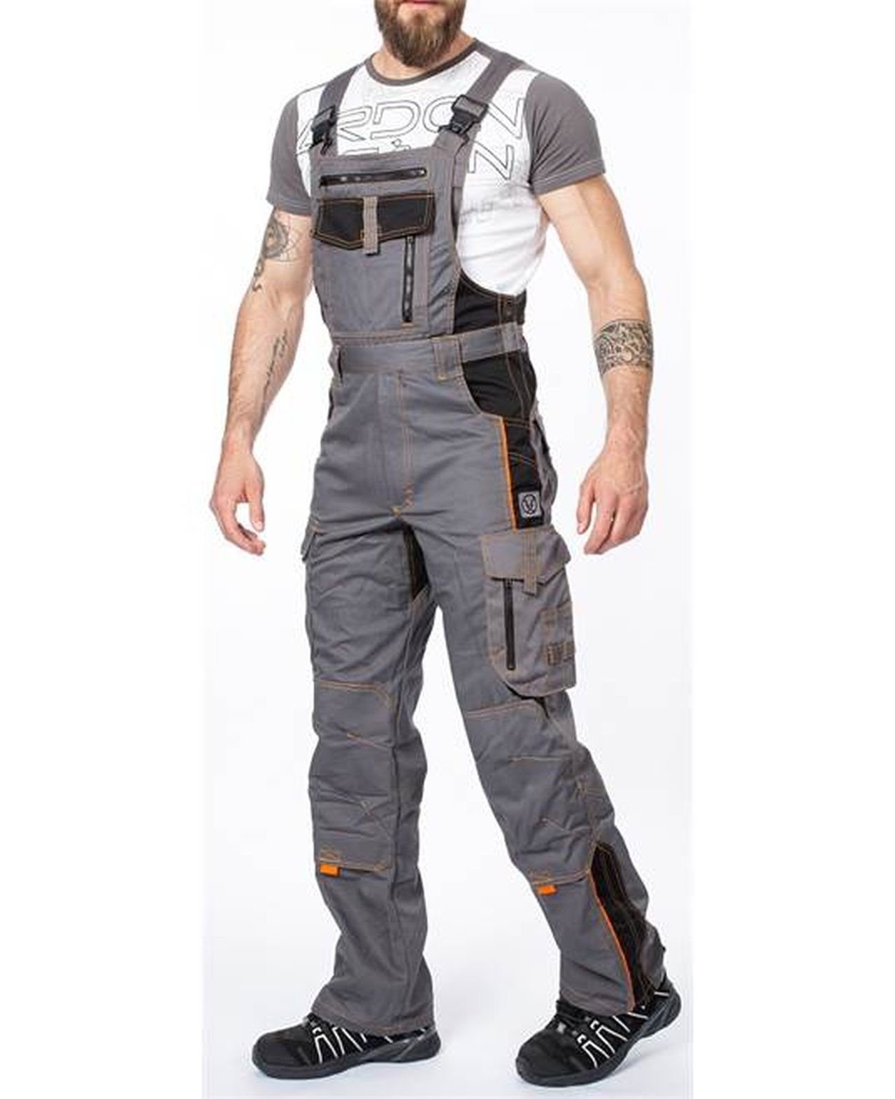 Ardon Safety Arbeitslatzhose Arbeitslatzhose Berufskleidung Arbeitshose Ardon grau