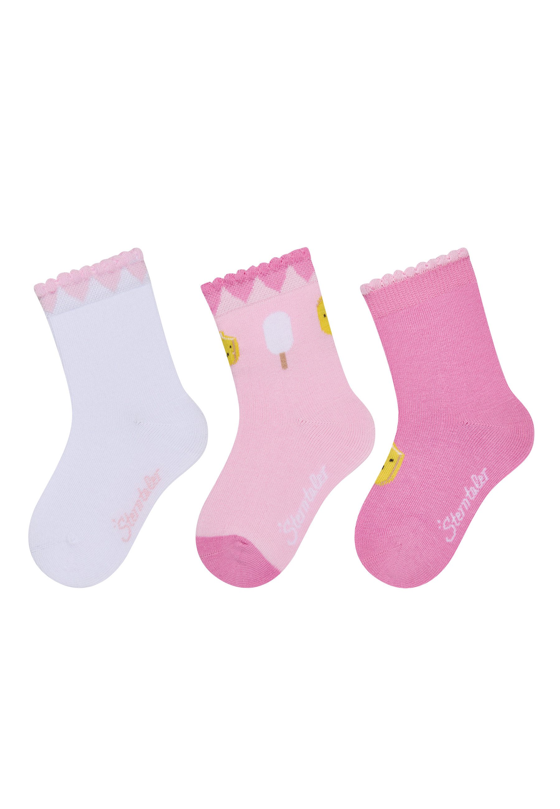 Feinsöckchen Socken 3er-Pack Eis am Stiel